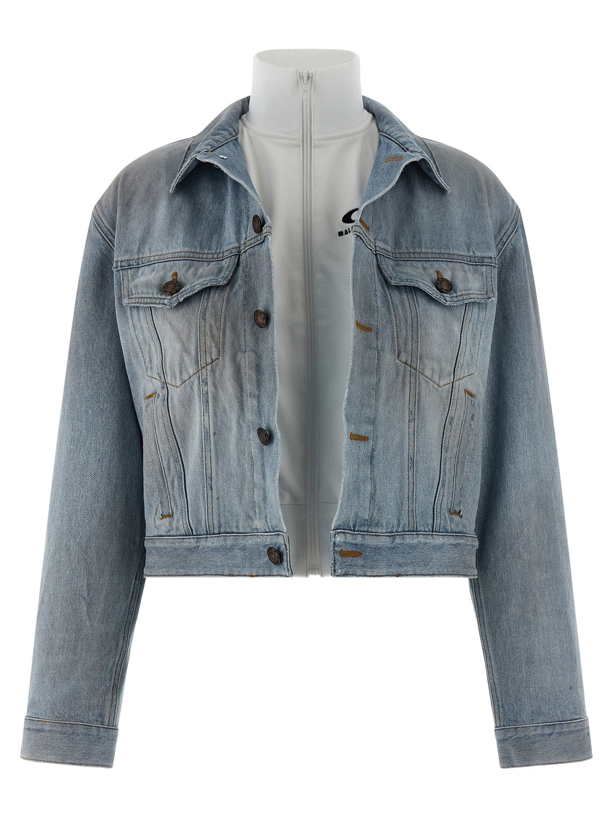 Balenciaga Blue Cotton Denim Jacket