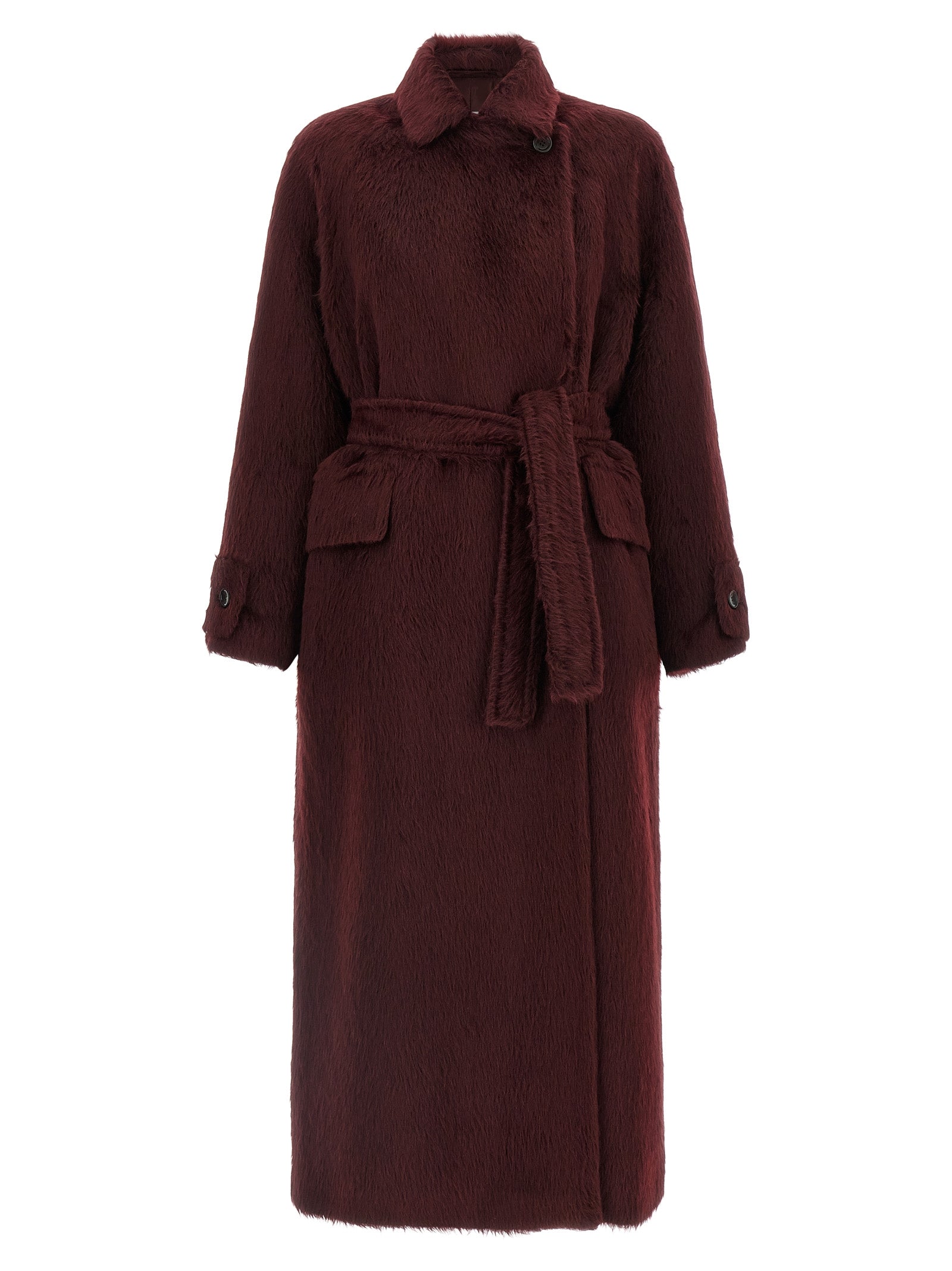 Max Mara Bordeaux Wool Coat