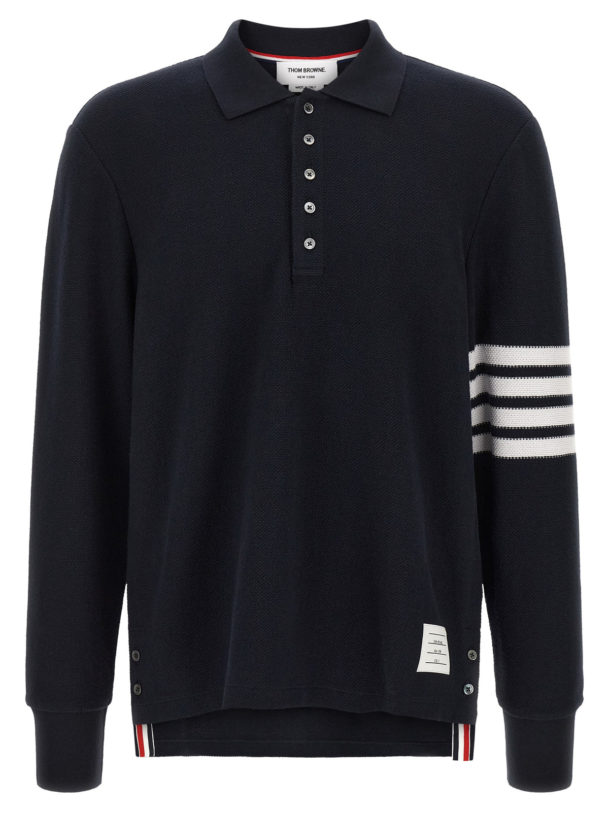 Thom Browne Blue Cotton Polo Shirt