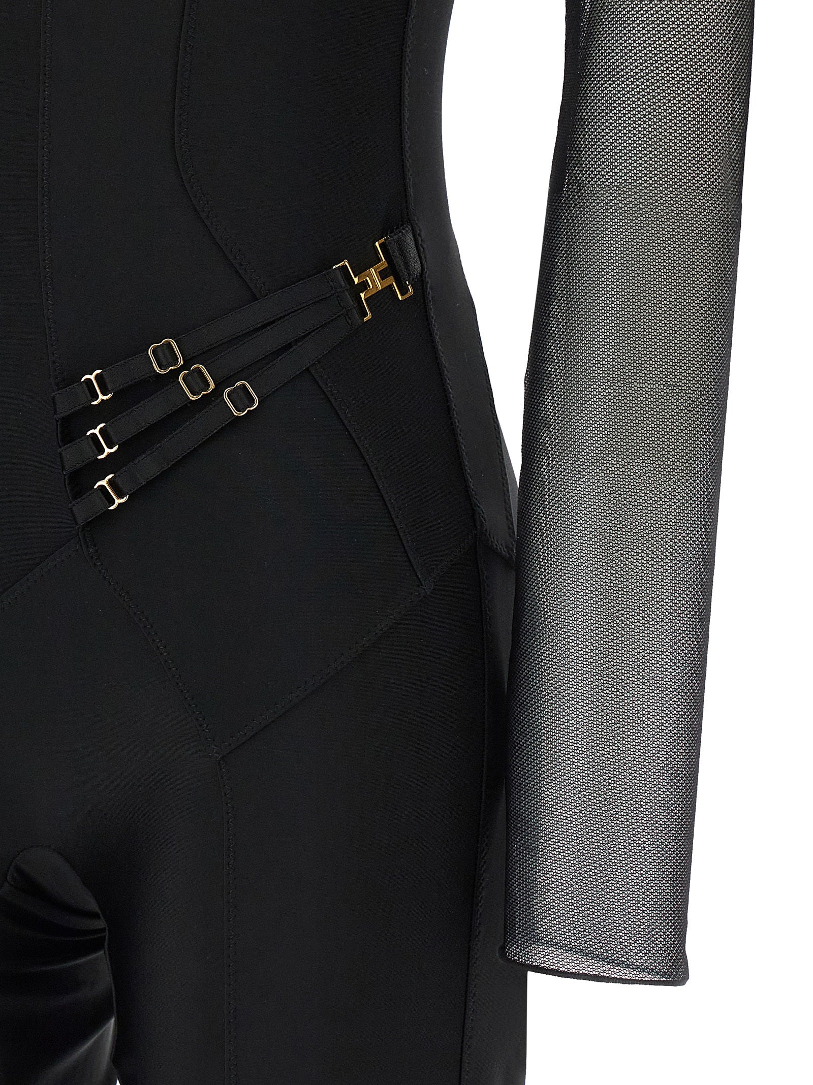Elisabetta Franchi Black Polyamide Jumpsuit
