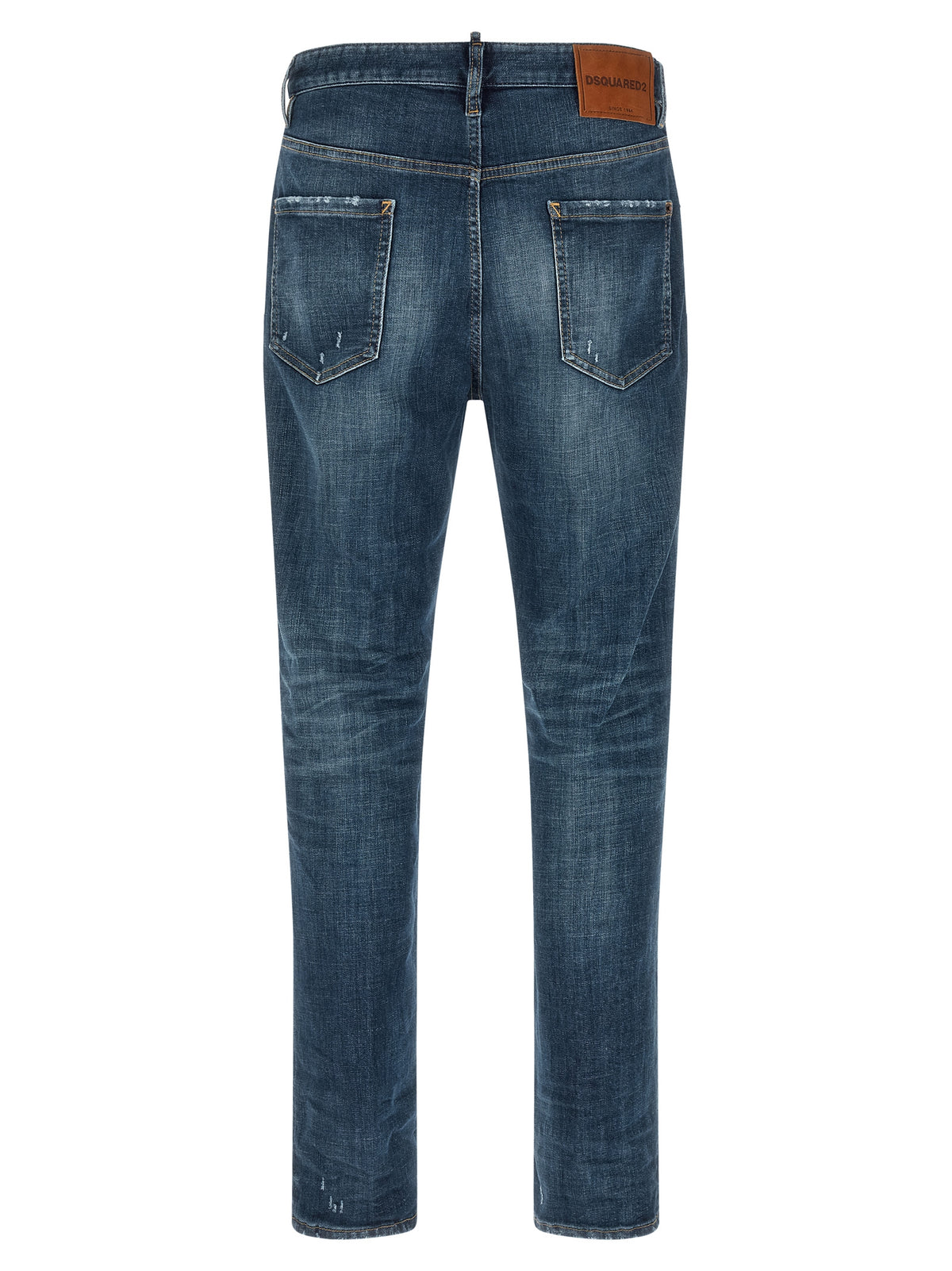 Dsquared² Blue Cotton Straight-Leg Jeans