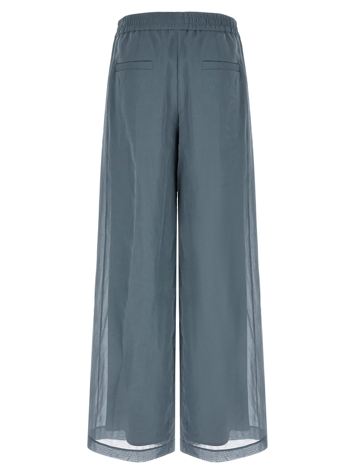 Brunello Cucinelli Blue Cotton Casual Pants