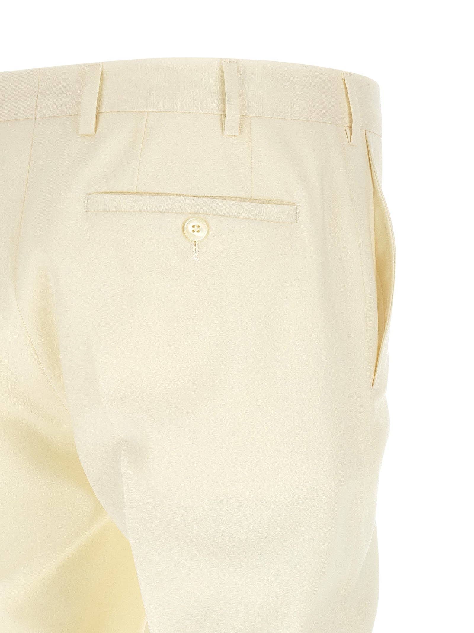 Pal Zileri White Wool Two-Piece Suit