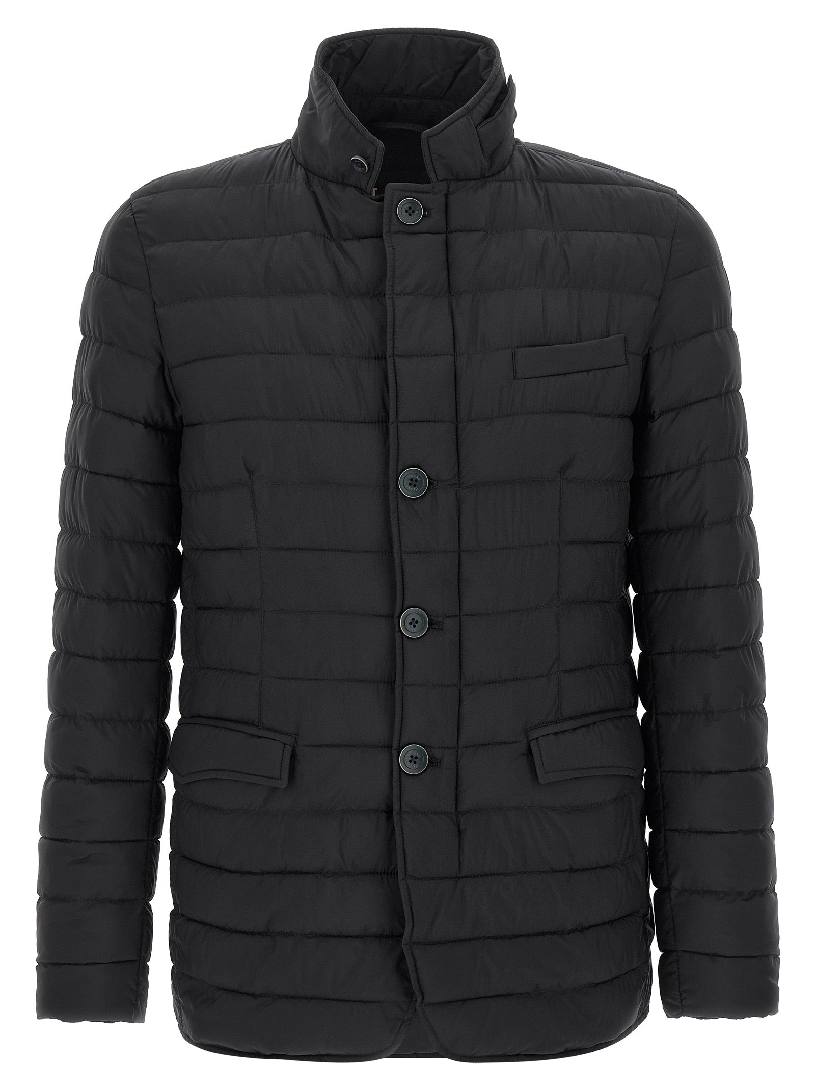 Herno Blue Polyamide Full-Length Jacket