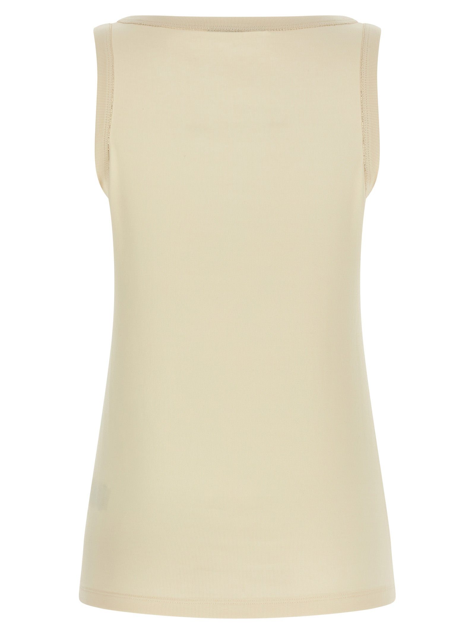 Fabiana Filippi Beige Cotton Tank Tops