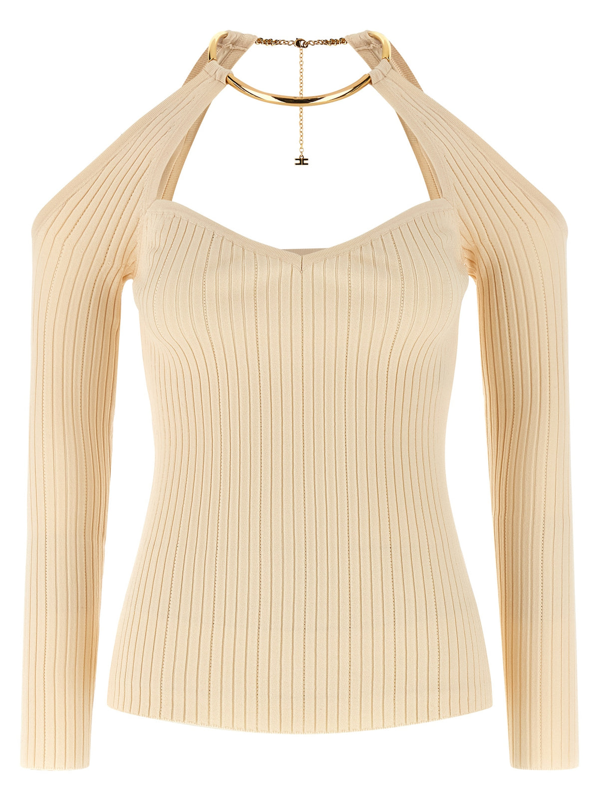 Elisabetta Franchi Beige Viscose Cardigan