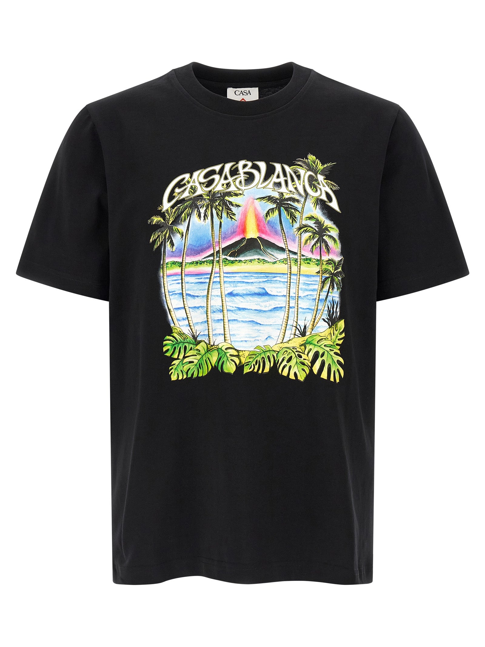 Casablanca Black Organic Cotton T-Shirt