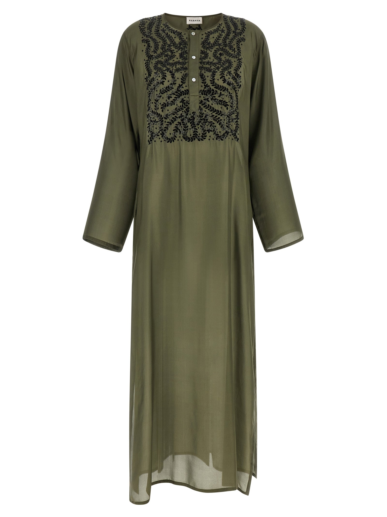 P.A.R.O.S.H. Bicolor Silk Long Dress