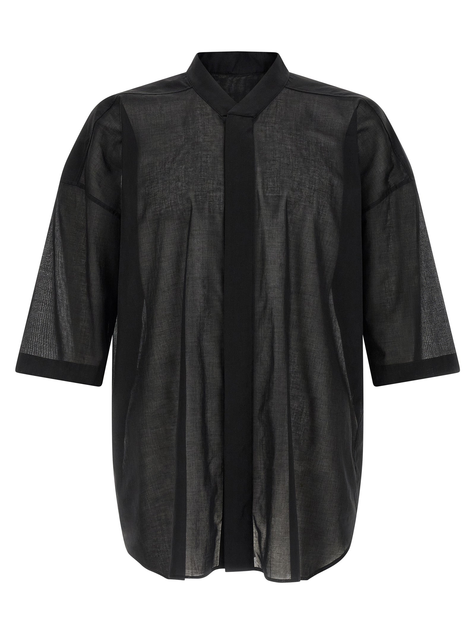 Rick Owens Black Cotton Blouse