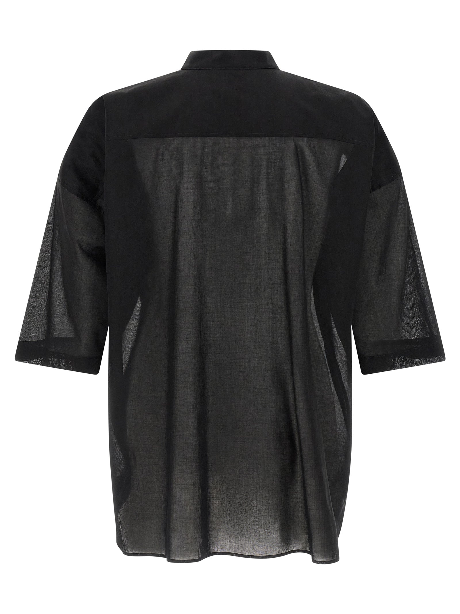 Rick Owens Black Cotton Blouse