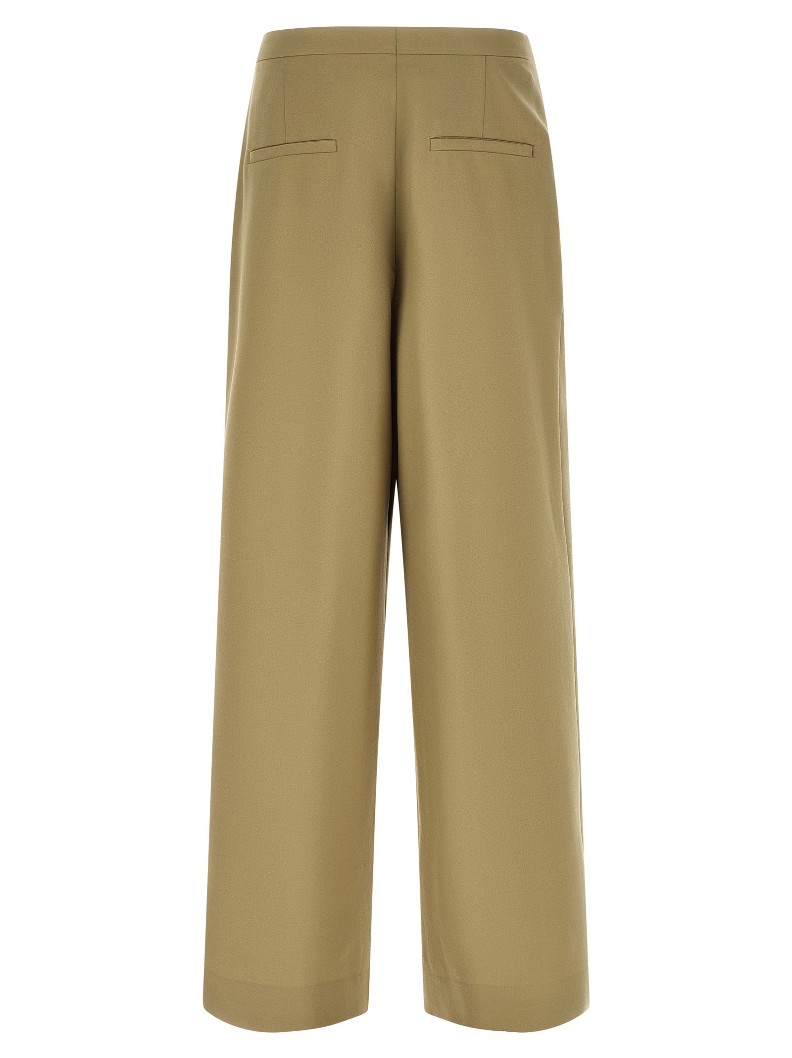 Dries Van Noten Bicolor Wool Casual Pants