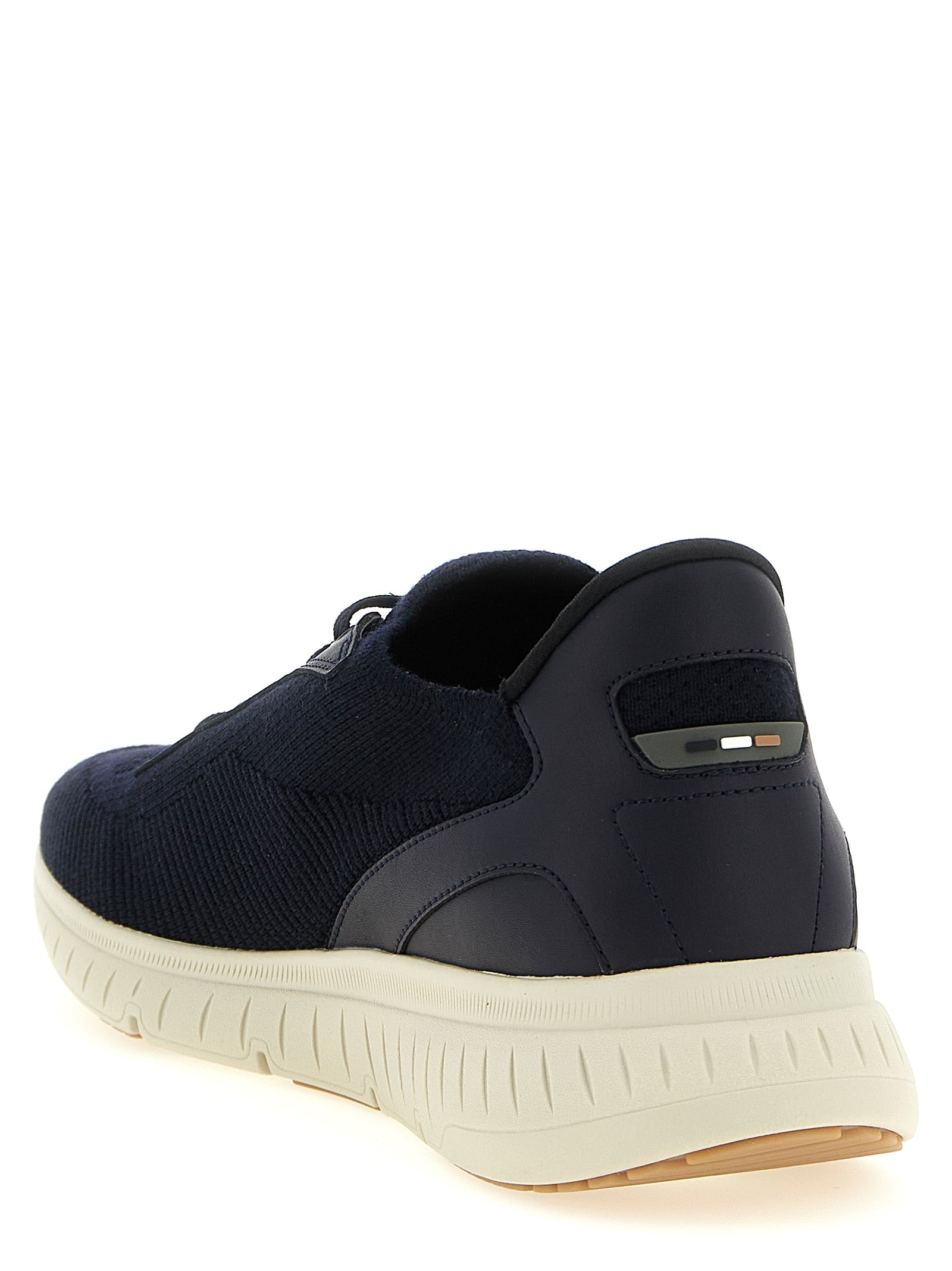 Hugo Boss Blue Cowhide Athletic Sneakers