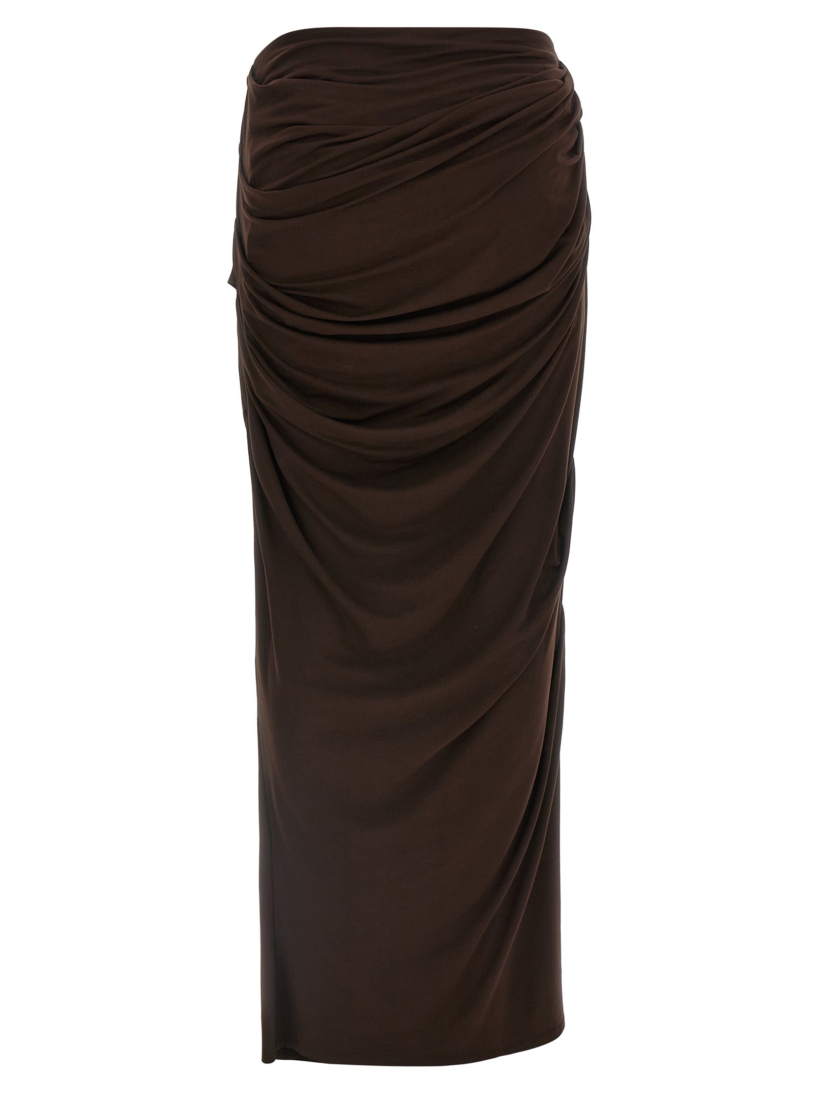 Entire Studios Brown Viscose Mini Skirt