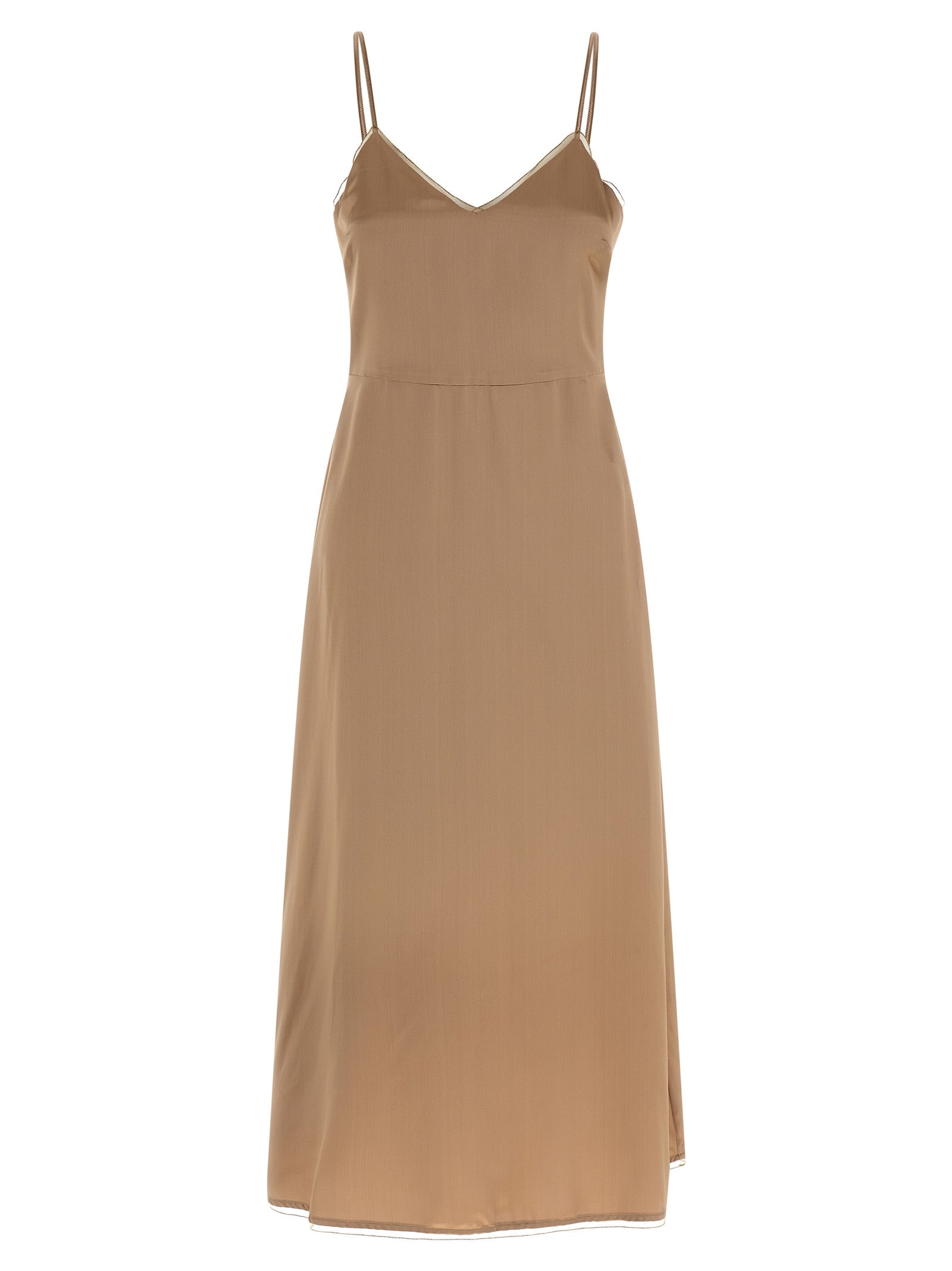Fabiana Filippi Beige Viscose Midi Dress
