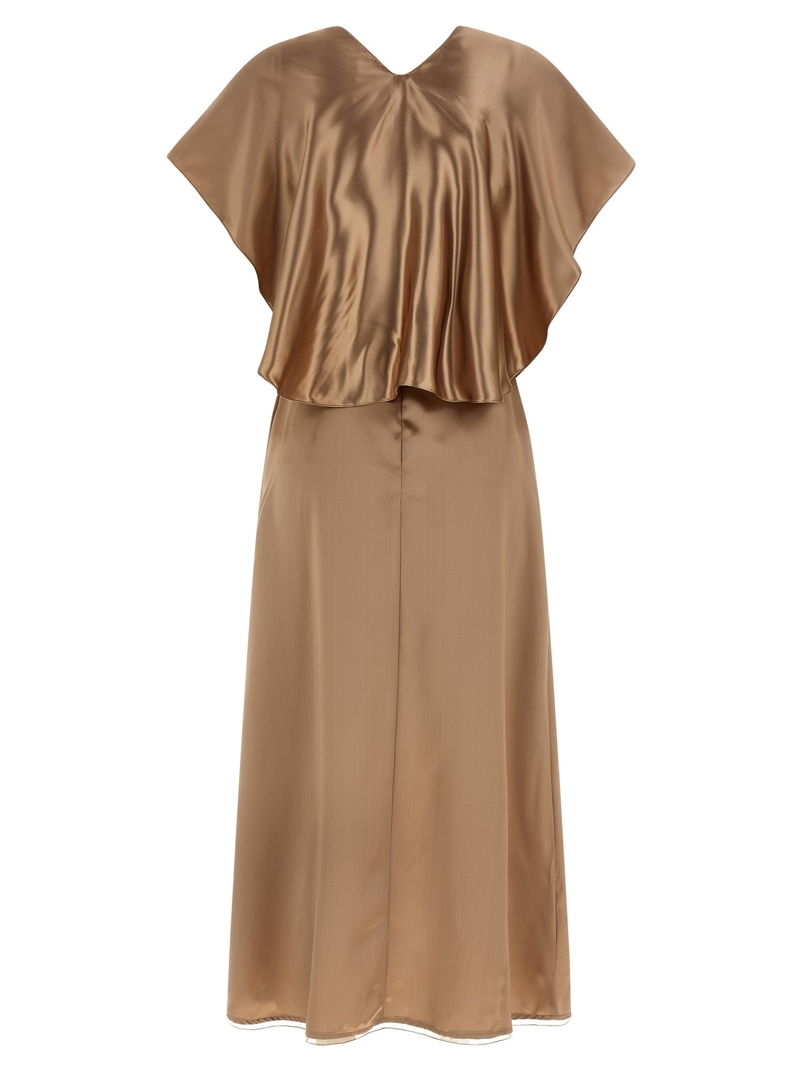 Fabiana Filippi Beige Viscose Midi Dress