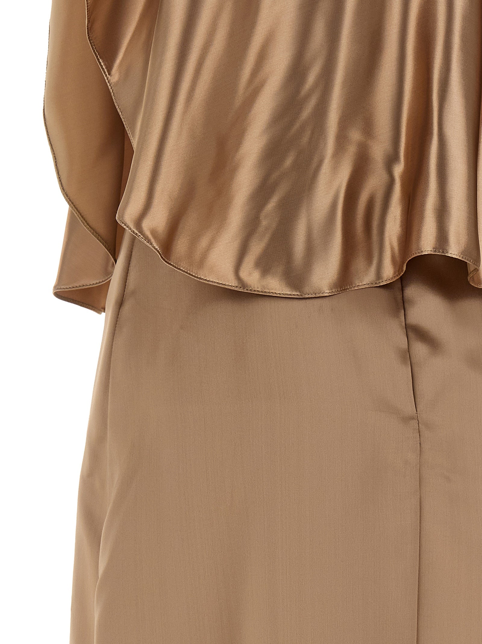 Fabiana Filippi Beige Viscose Midi Dress