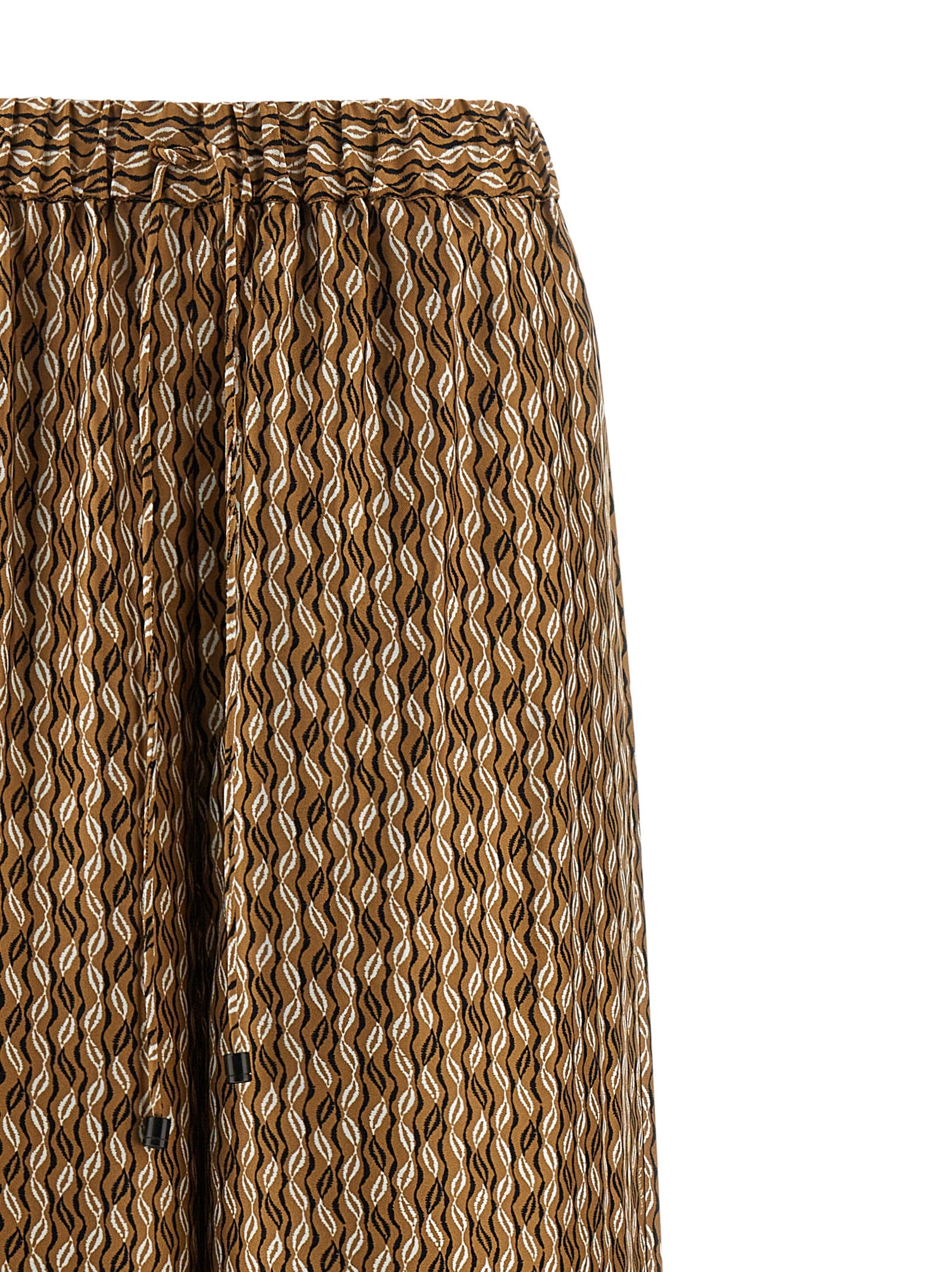 Max Mara Brown Silk Casual Pants