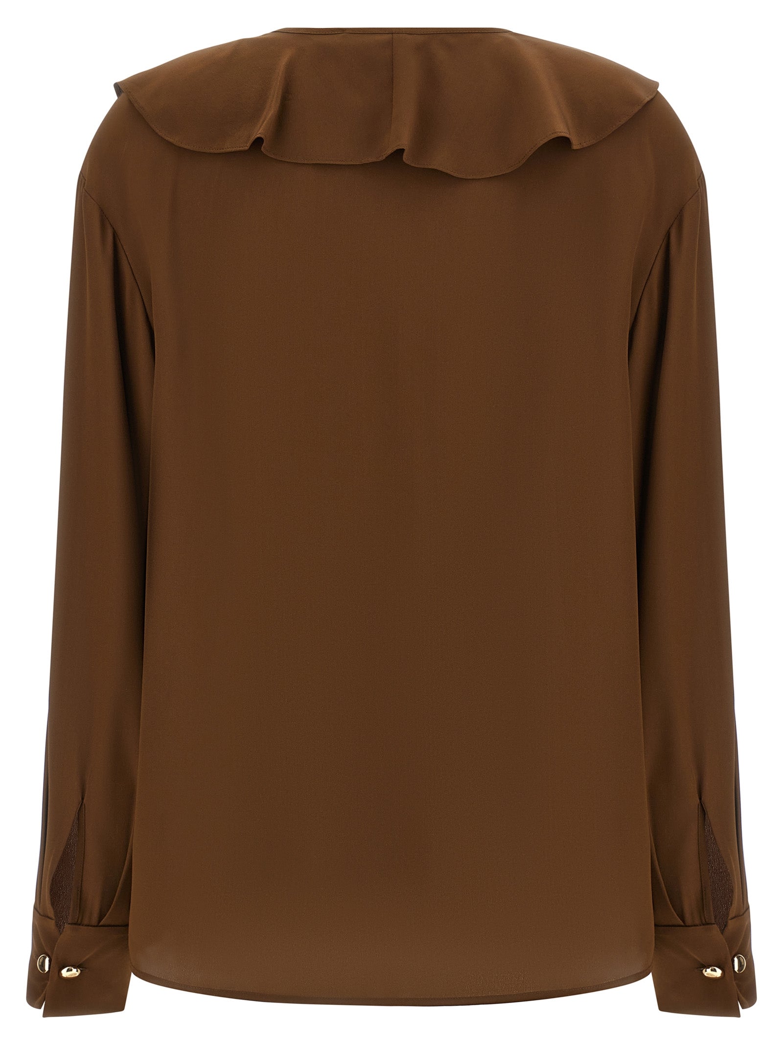 Max Mara Brown Silk Blouse