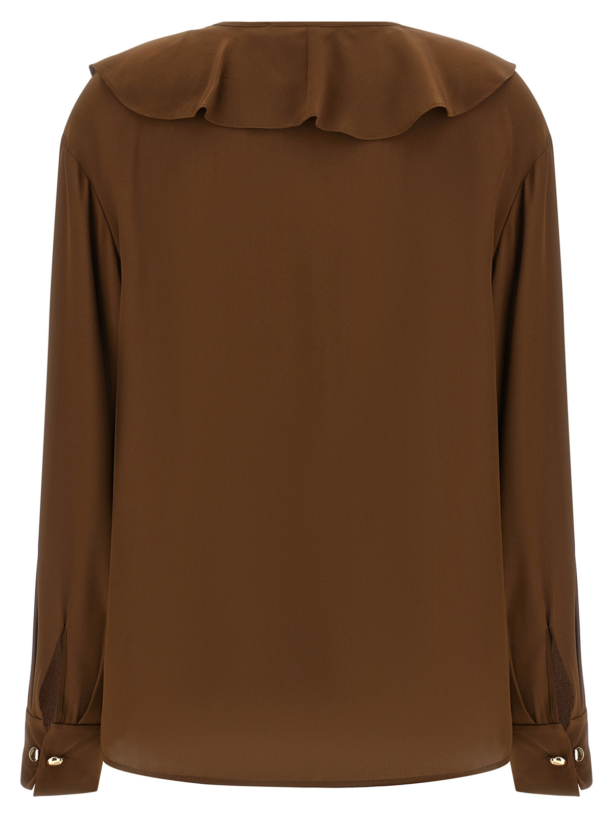 Max Mara Brown Silk Blouse