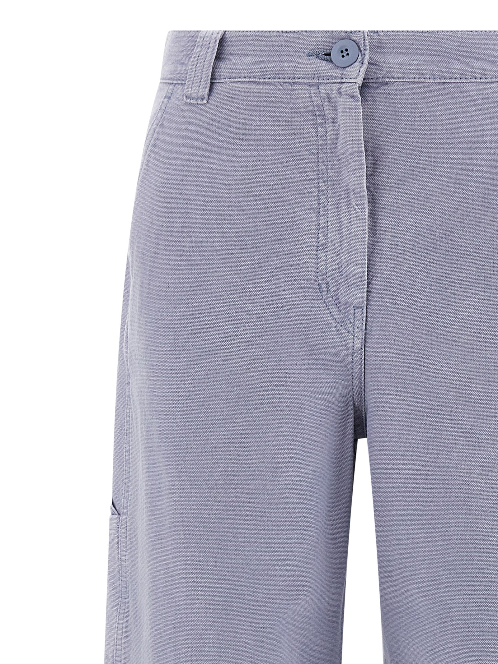 Max Mara Purple Cotton Casual Pants