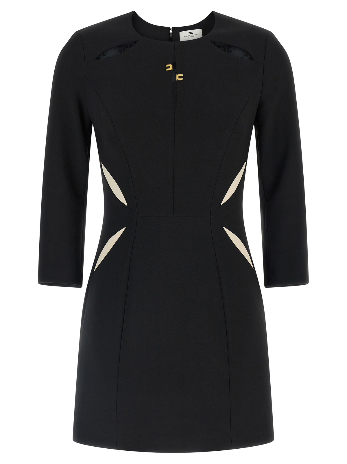 Elisabetta Franchi Bicolor Polyester Short Dress