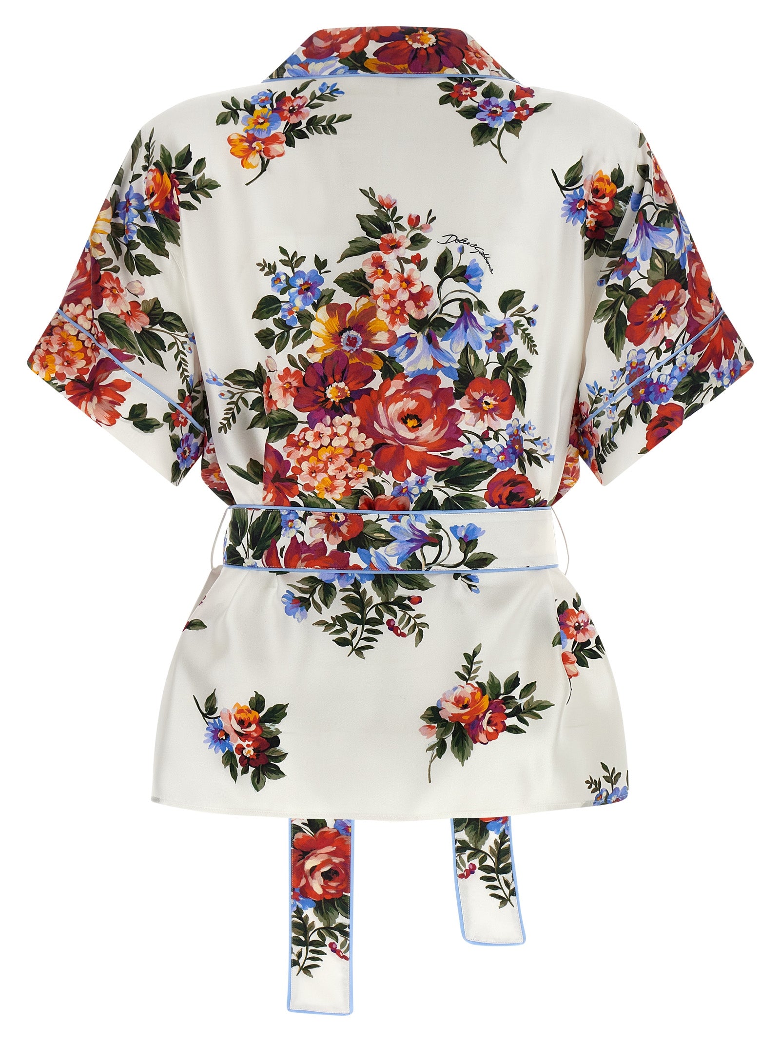 Dolce & Gabbana White Silk Blouse