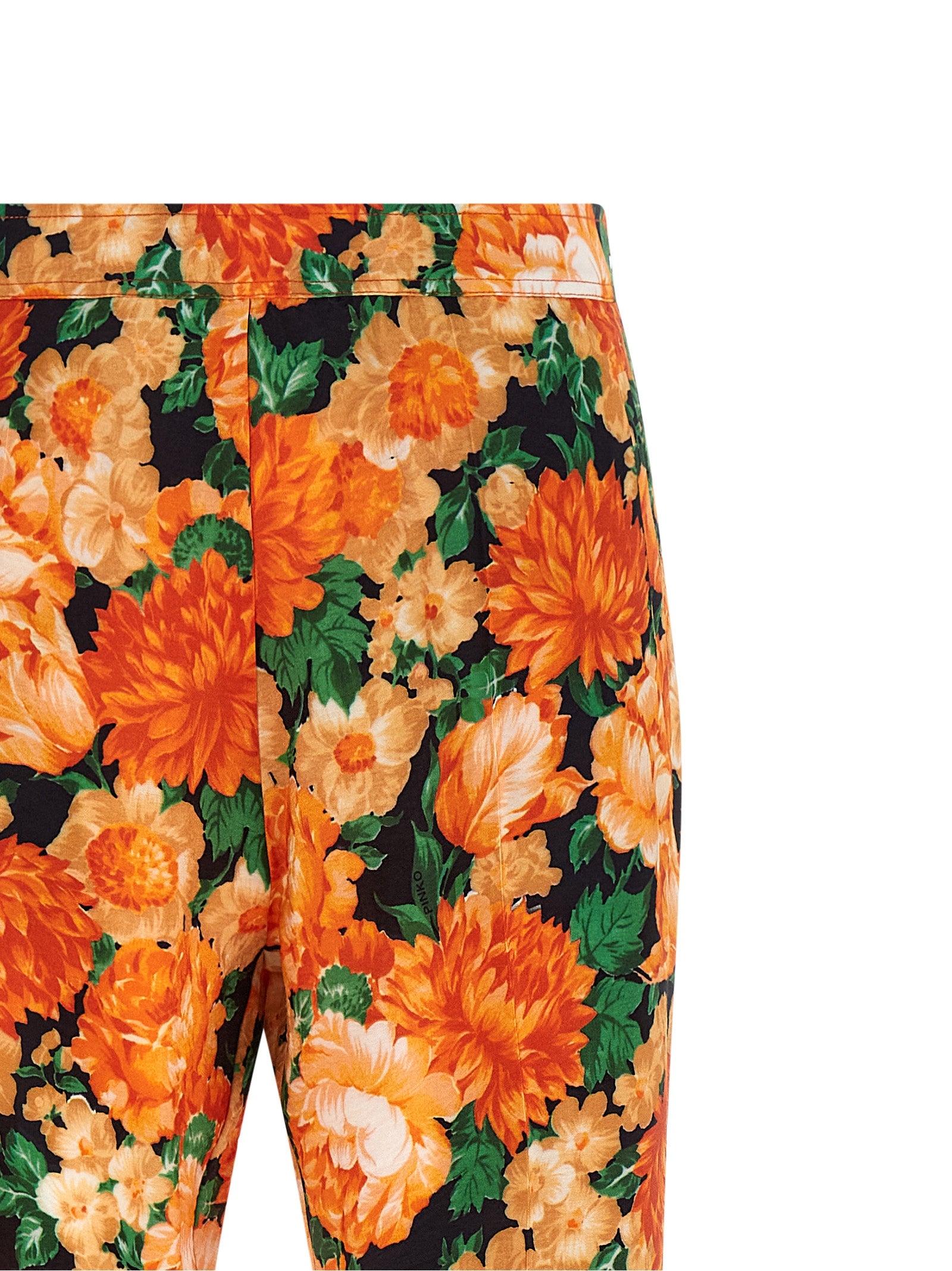 PINKO Orange Viscose Flared Pants