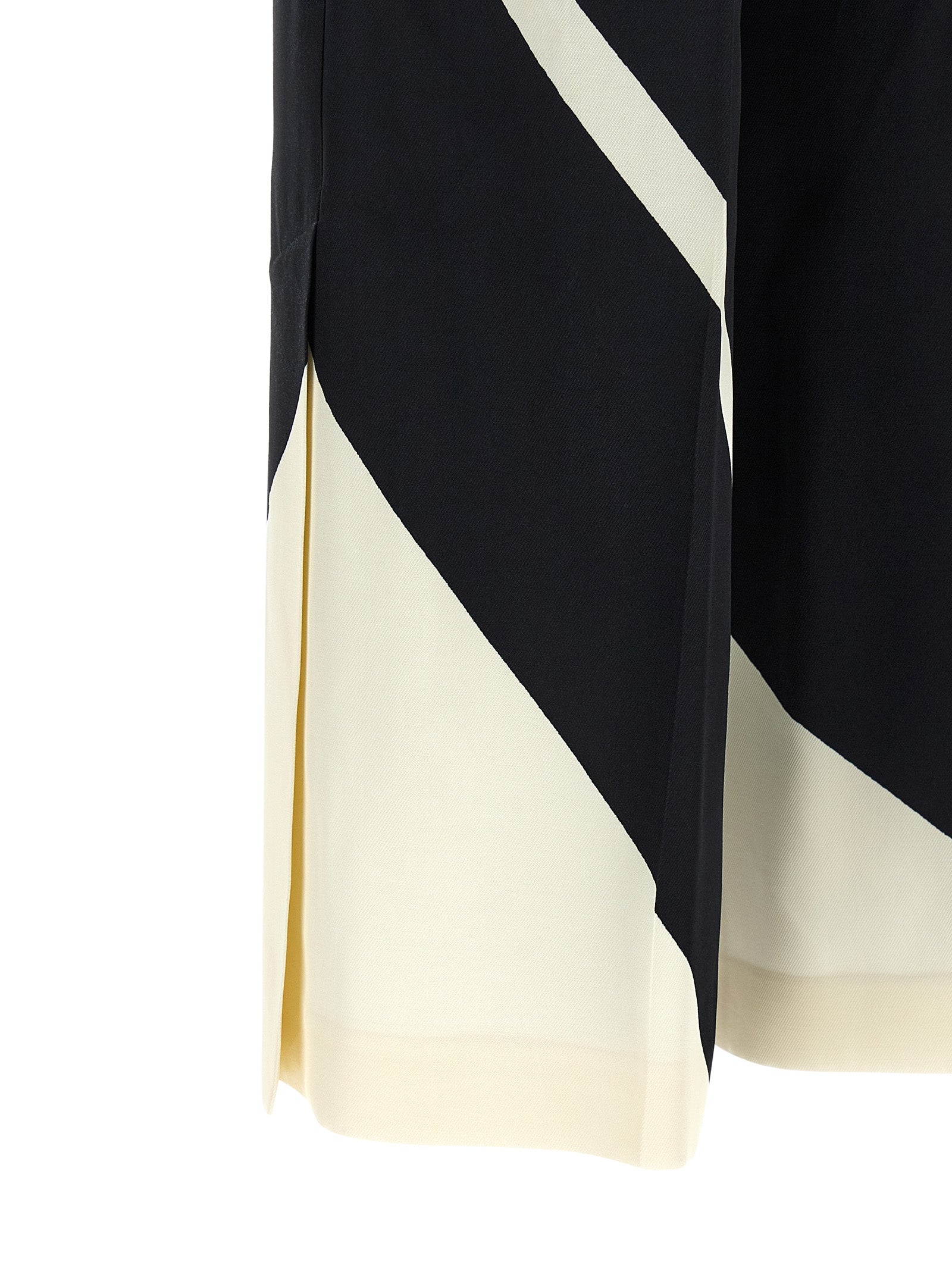 Alberta Ferretti Bicolor Viscose Casual Pants