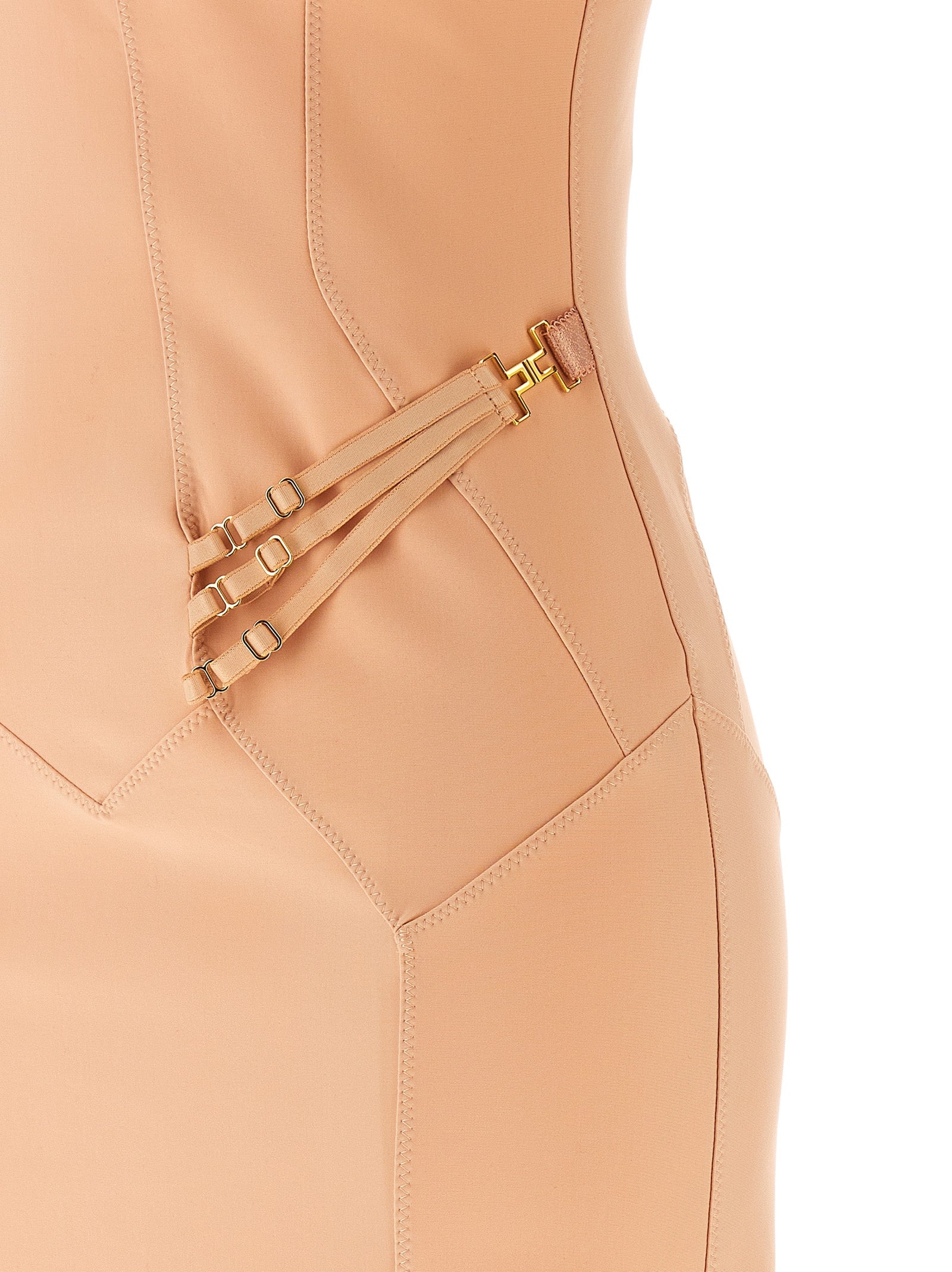 Elisabetta Franchi Multicolor Polyamide Midi Dress
