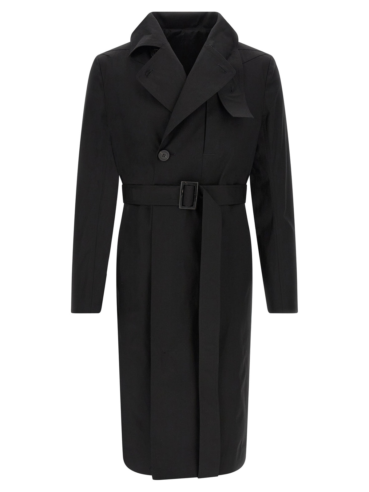 Rick Owens Black Cotton Coat