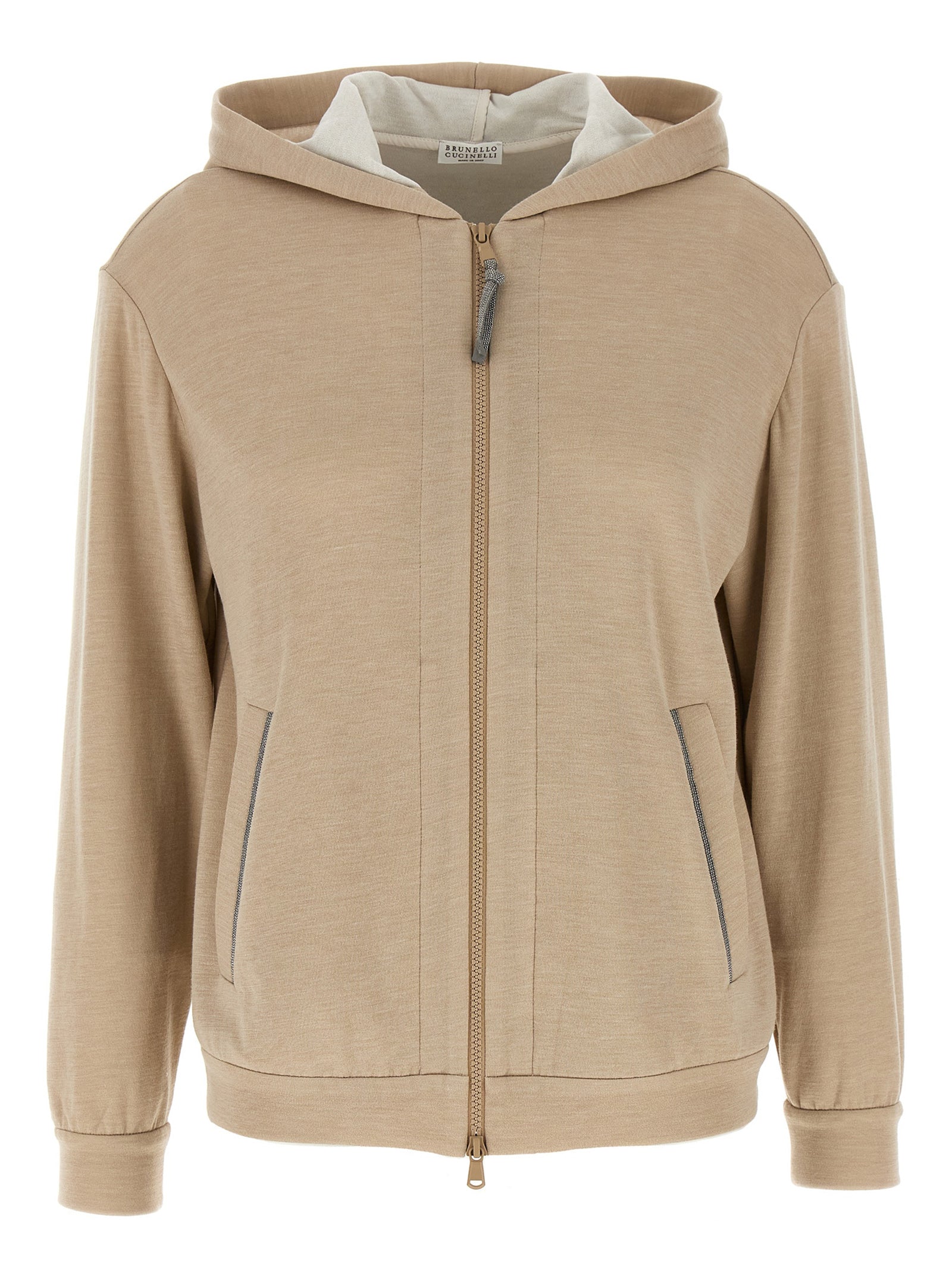 Brunello Cucinelli Beige Cotton Hoodie