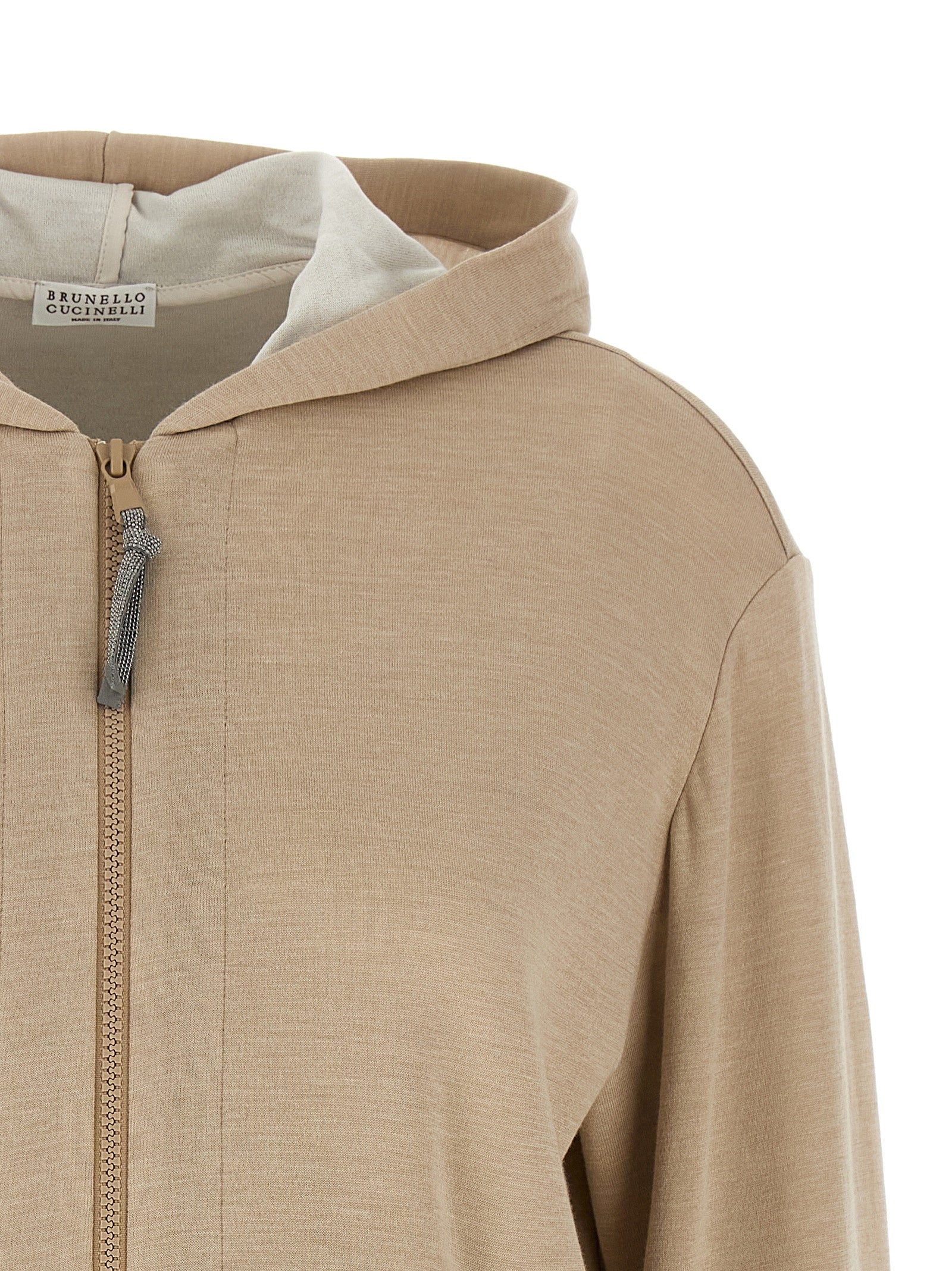 Brunello Cucinelli Beige Cotton Hoodie