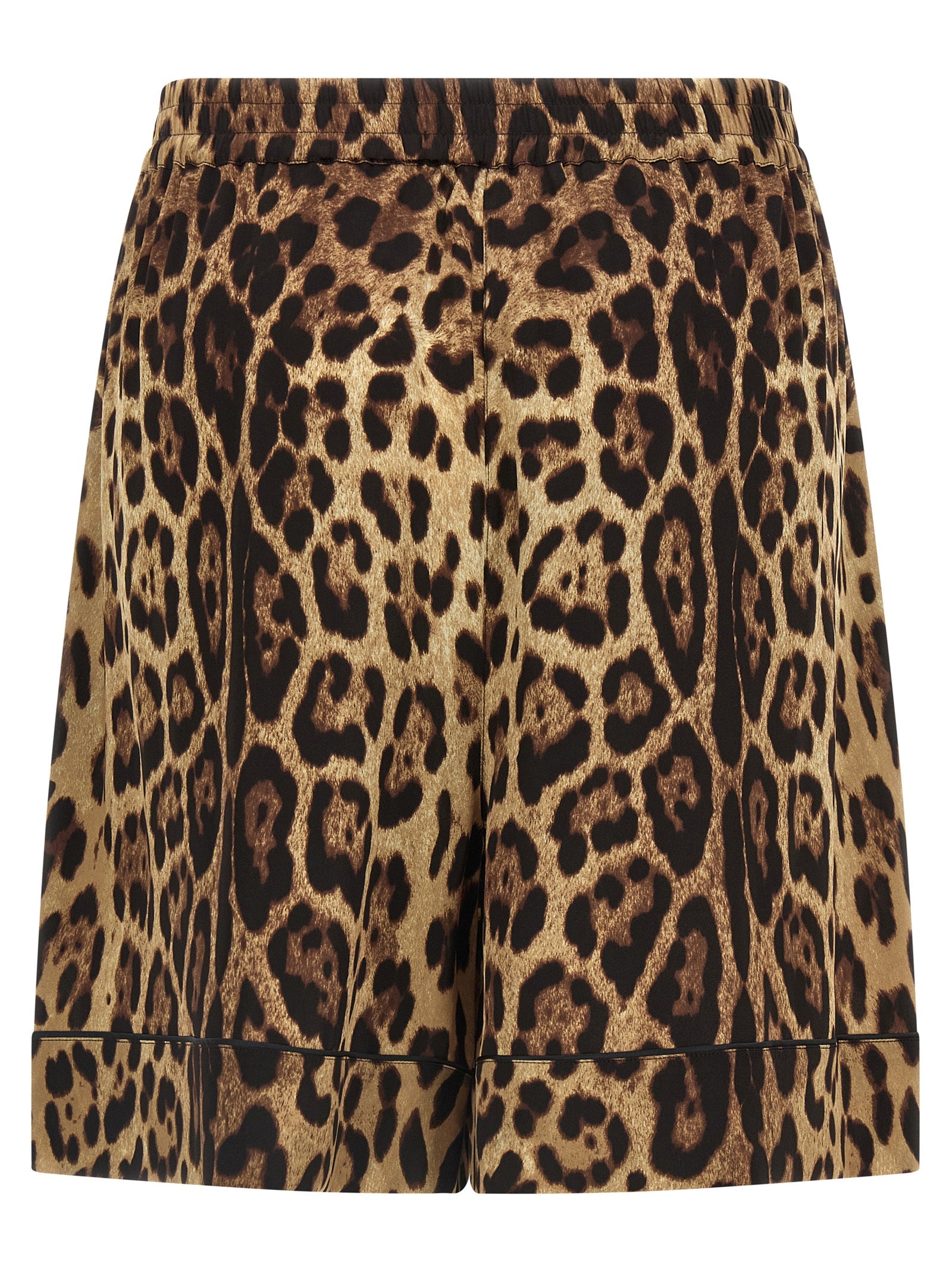 Dolce & Gabbana Brown Silk Bermuda Shorts