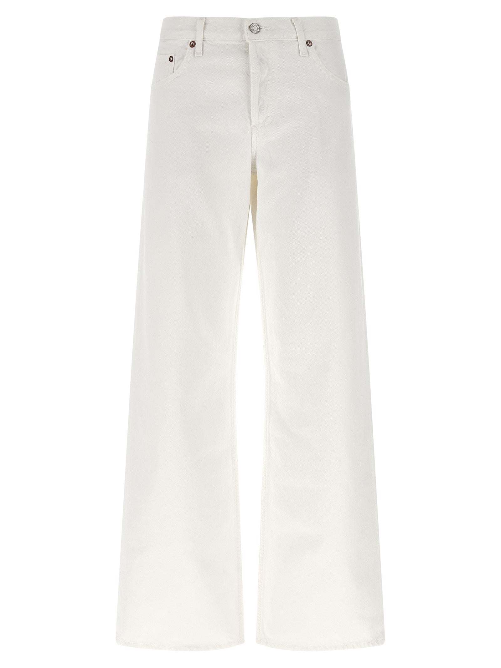 Agolde White Cotton Jeans Denim