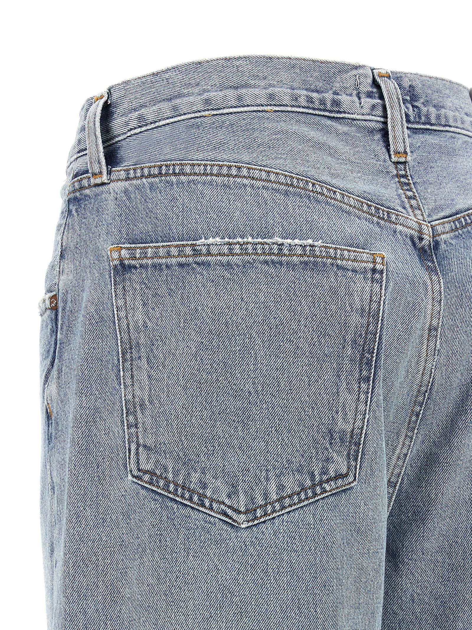 Agolde Blue Cotton Tapered Jeans