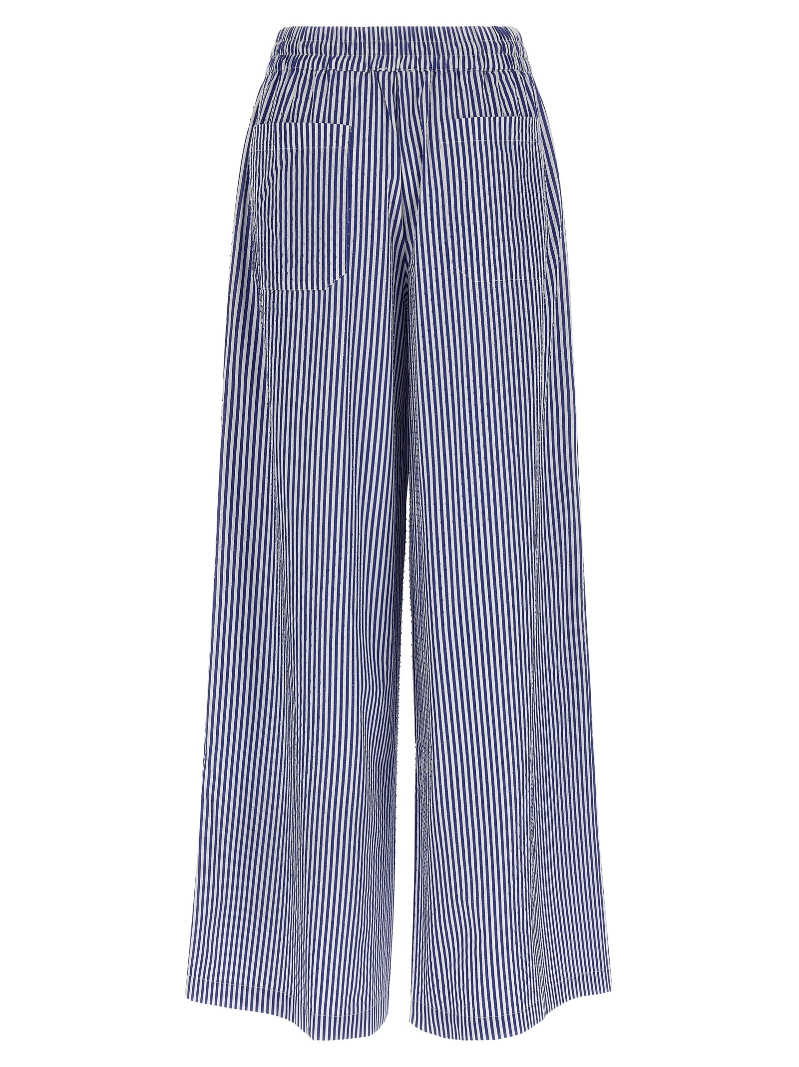 P.A.R.O.S.H. Blue Cotton Casual Pants
