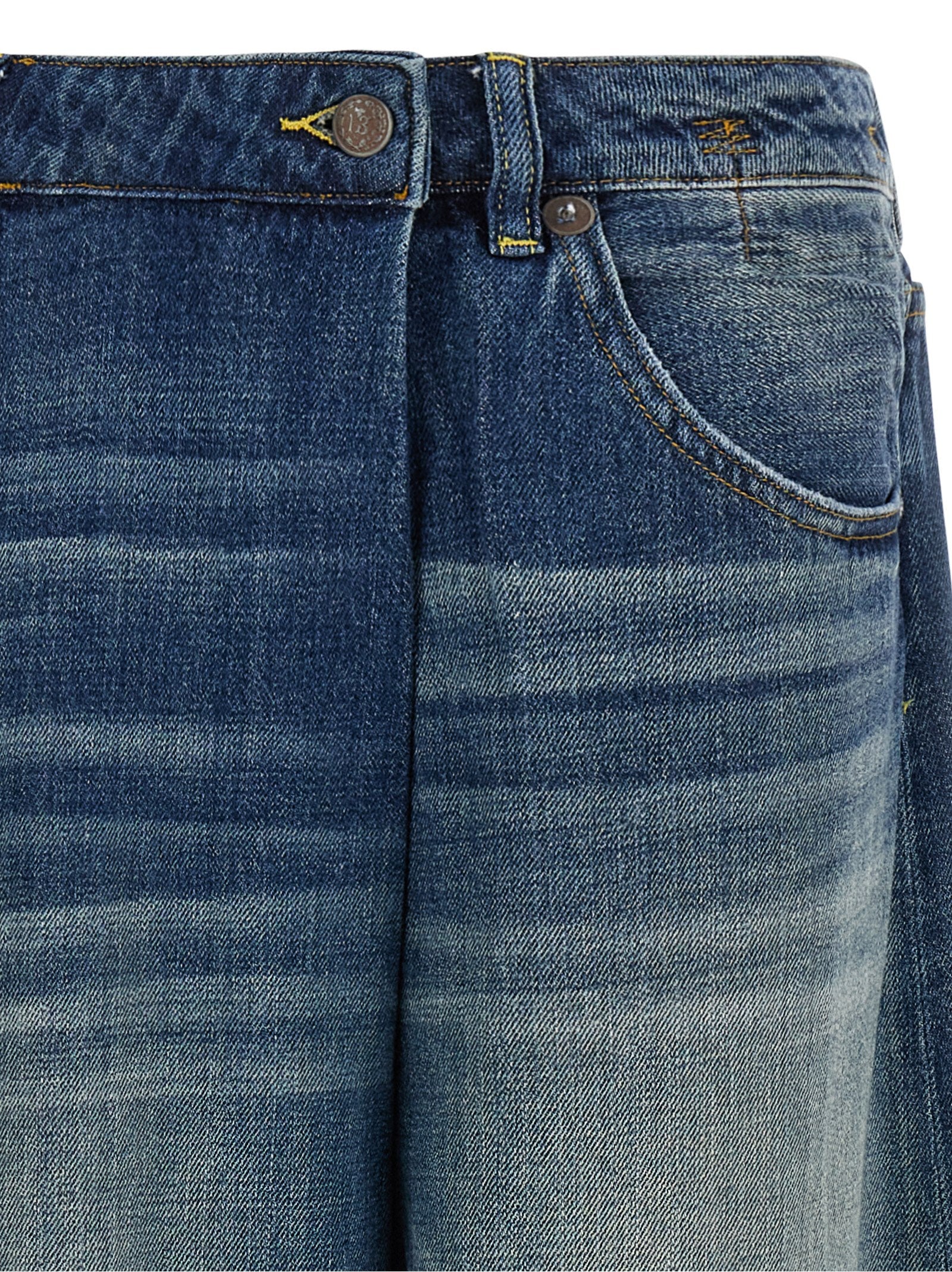 R13 Blue Cotton Jeans Denim