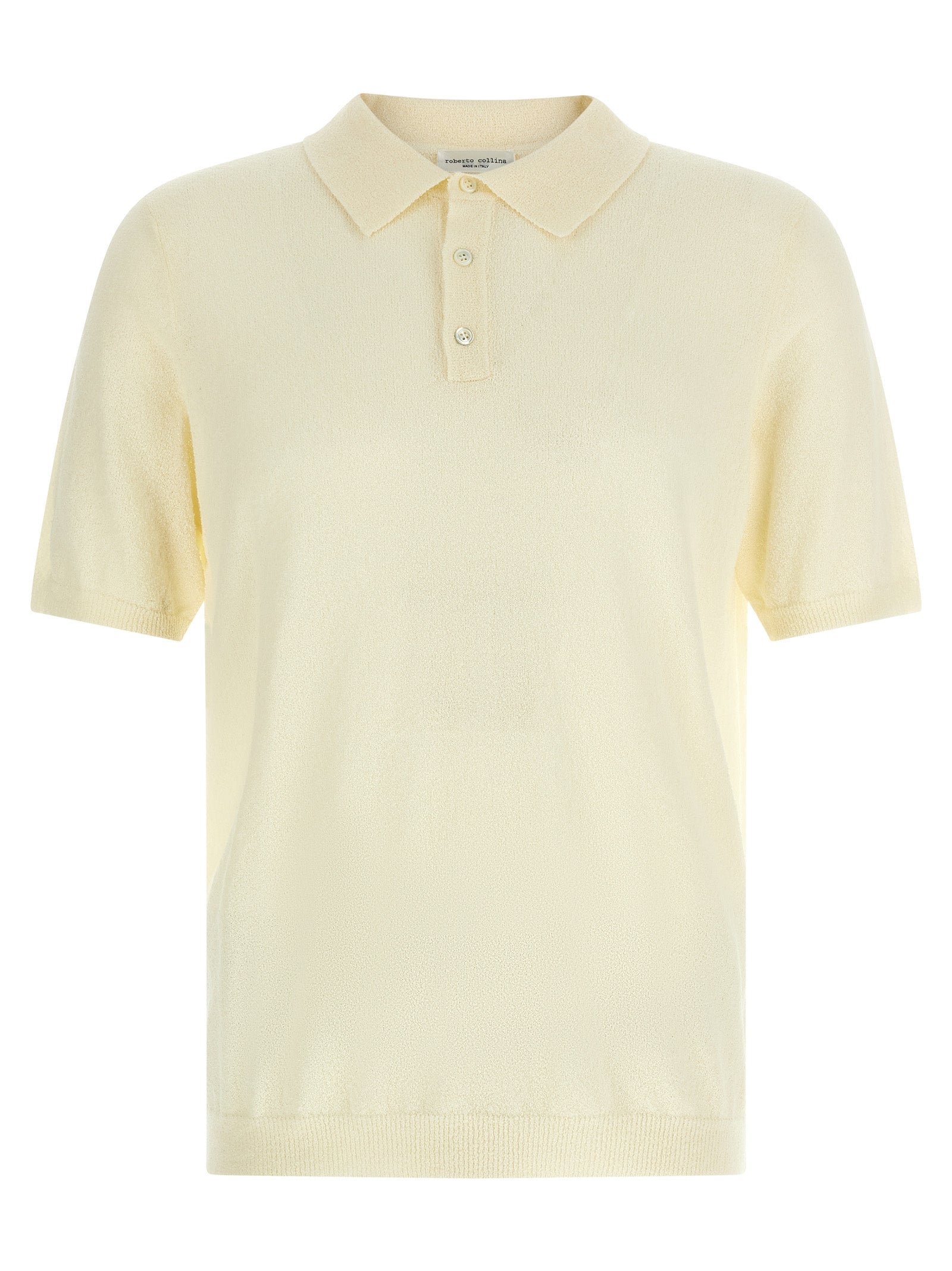 Roberto Collina Beige Cotton Polo Shirt
