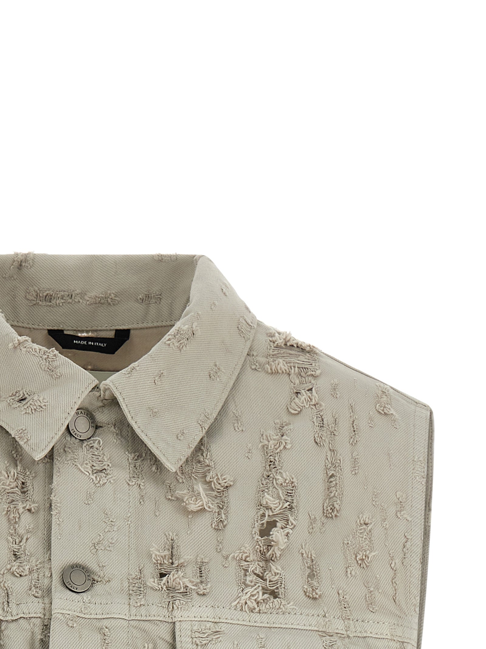 Haikure Gray Cotton Sleeveless Jacket