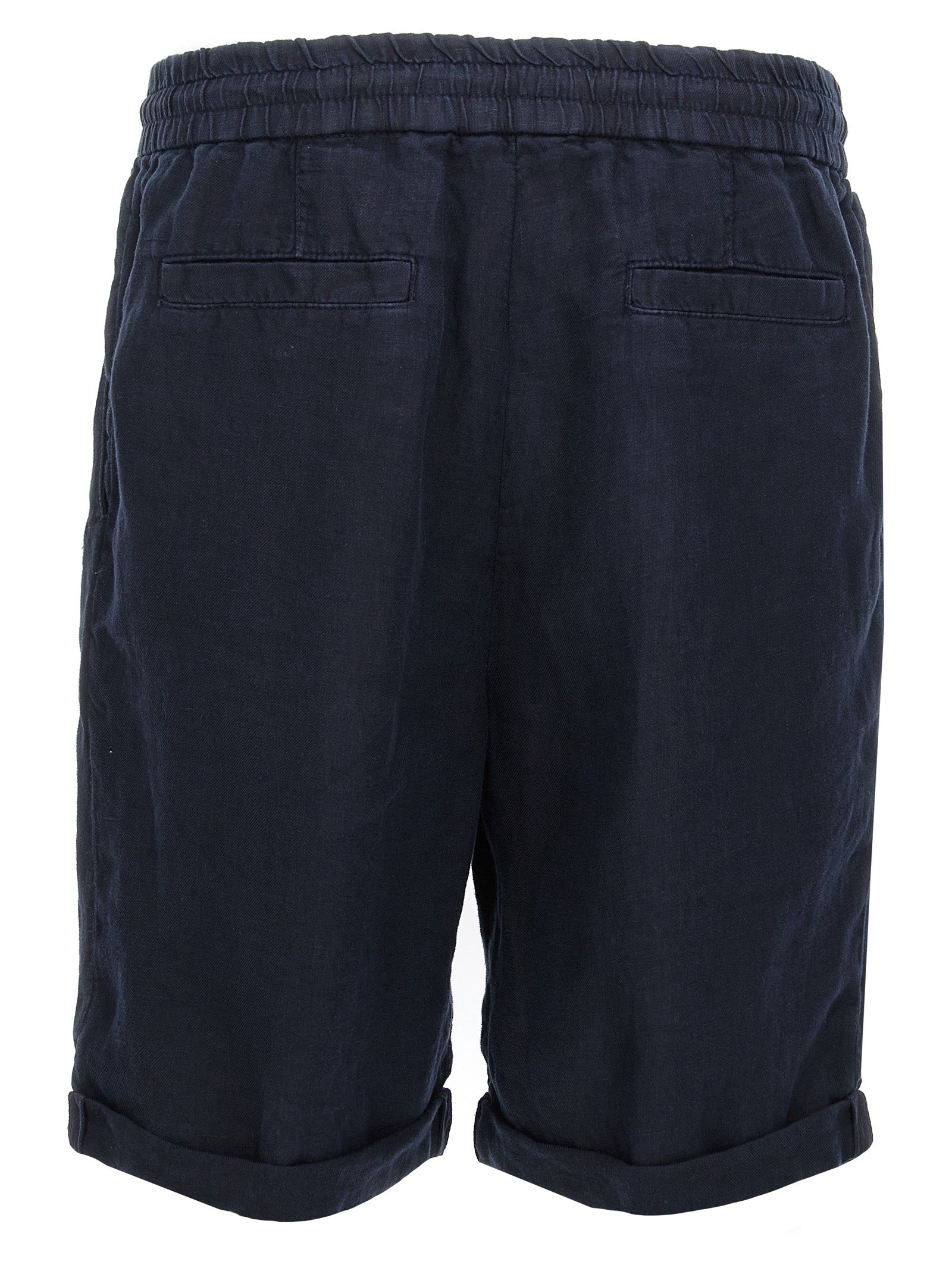 Brunello Cucinelli Blue Linen Bermuda Shorts