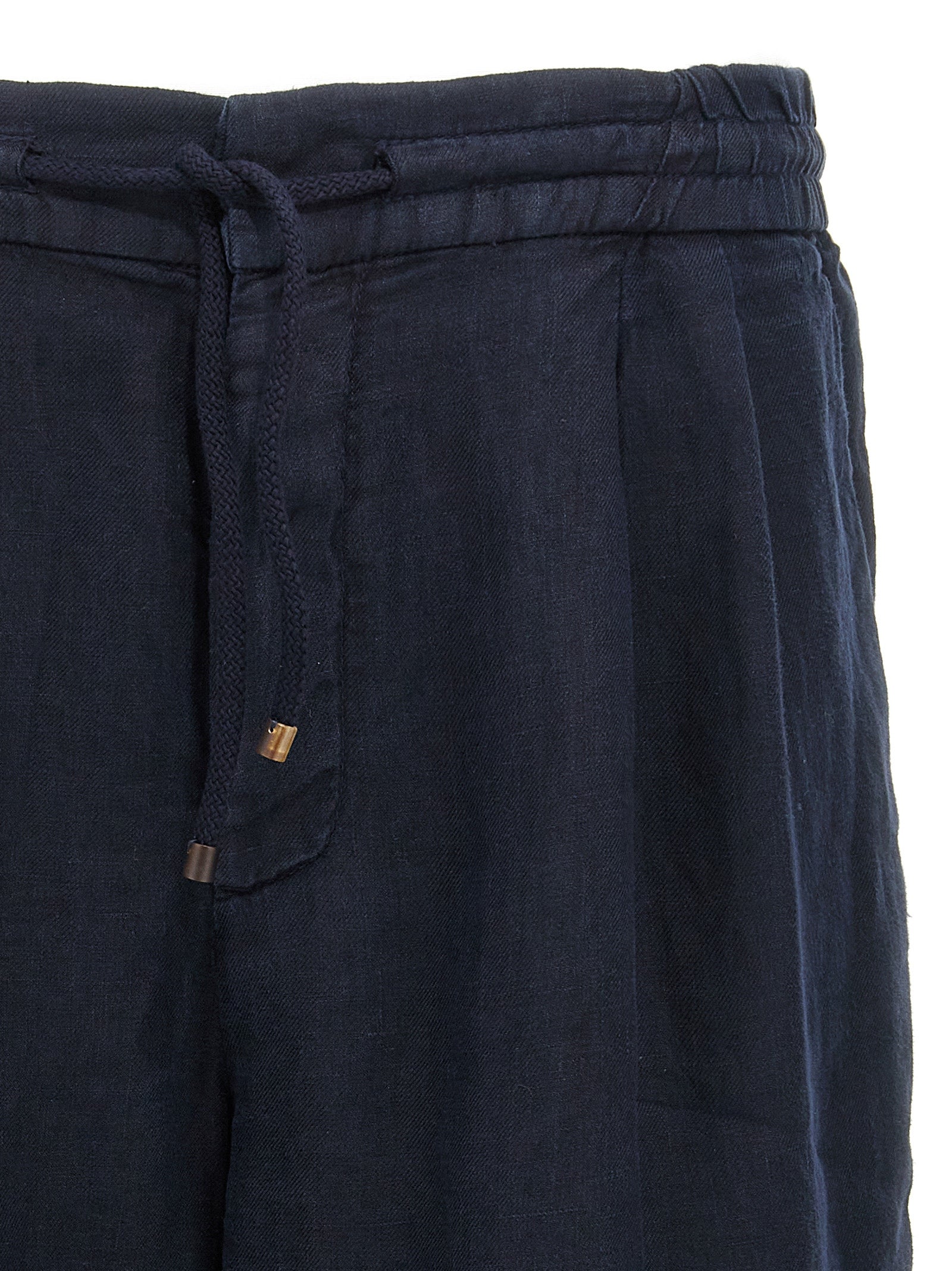 Brunello Cucinelli Blue Linen Bermuda Shorts