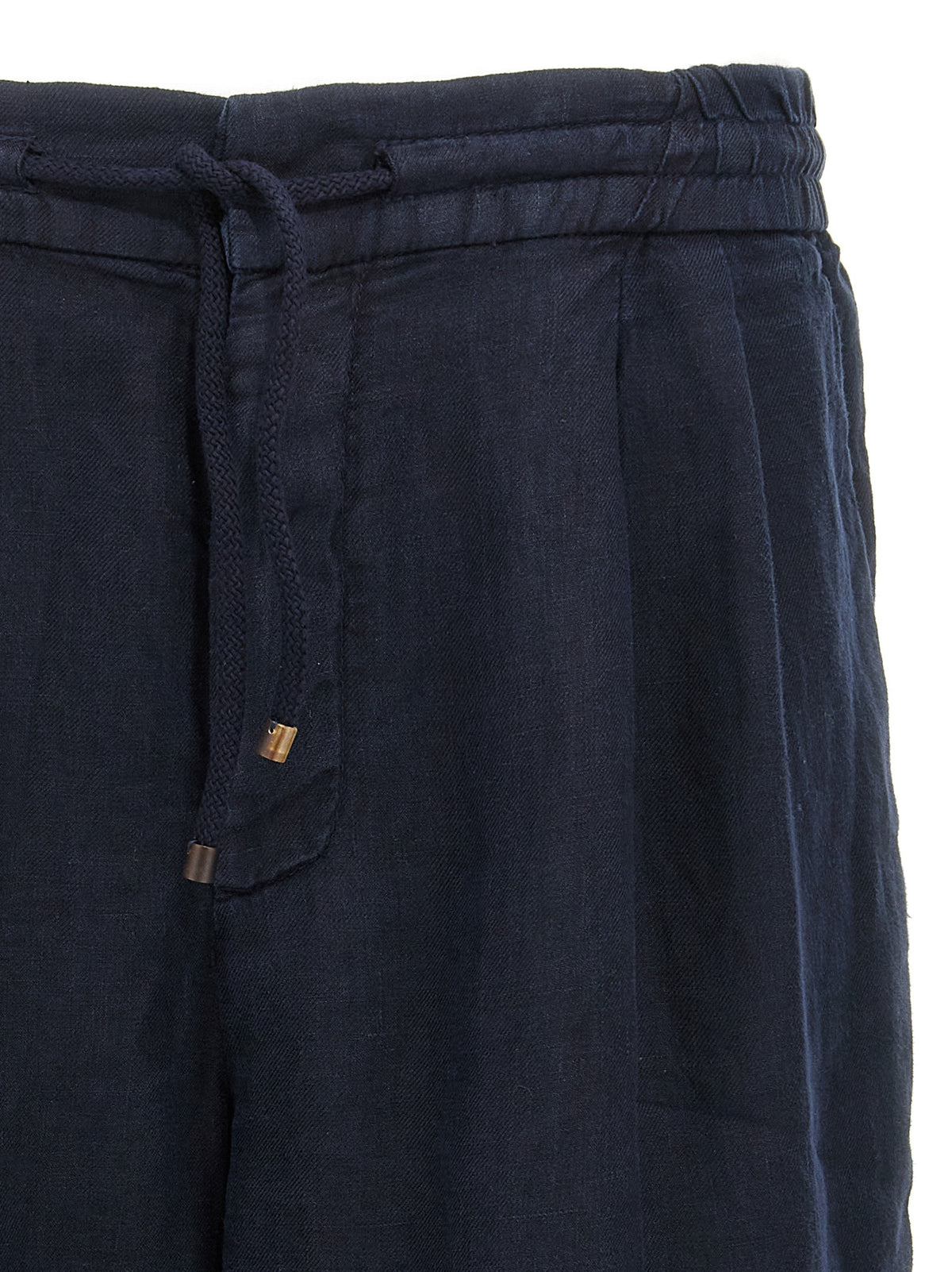 Brunello Cucinelli Blue Linen Bermuda Shorts