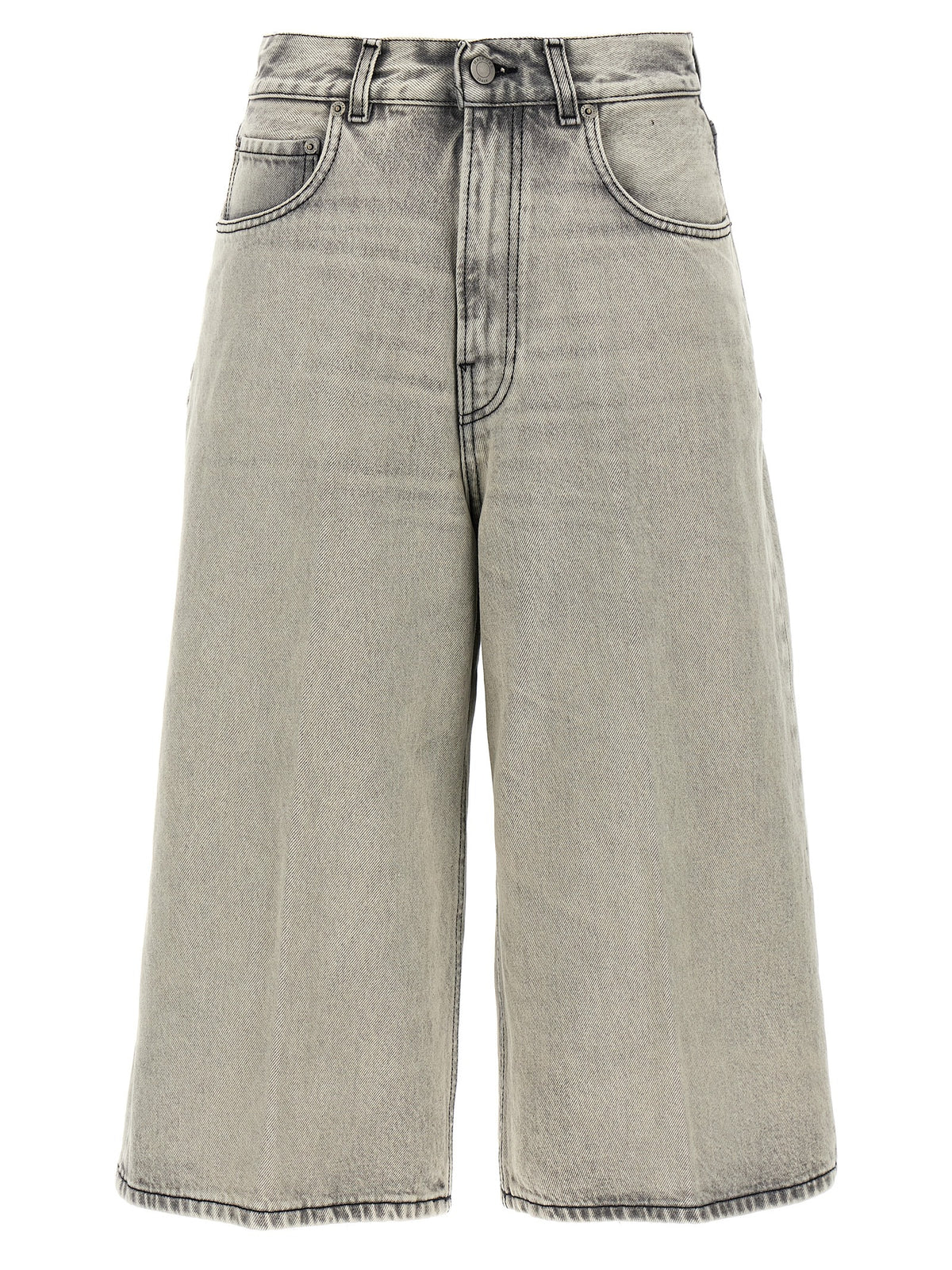 Haikure White Cotton Bermuda Shorts
