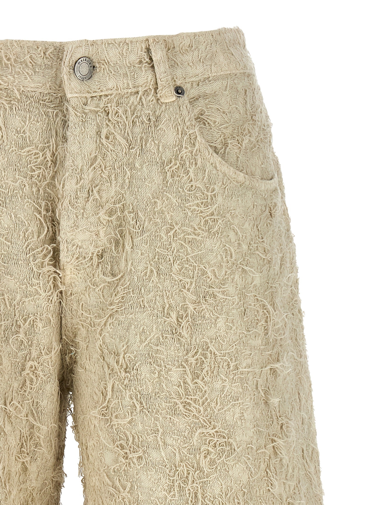 Haikure Beige Cotton Bermuda Shorts