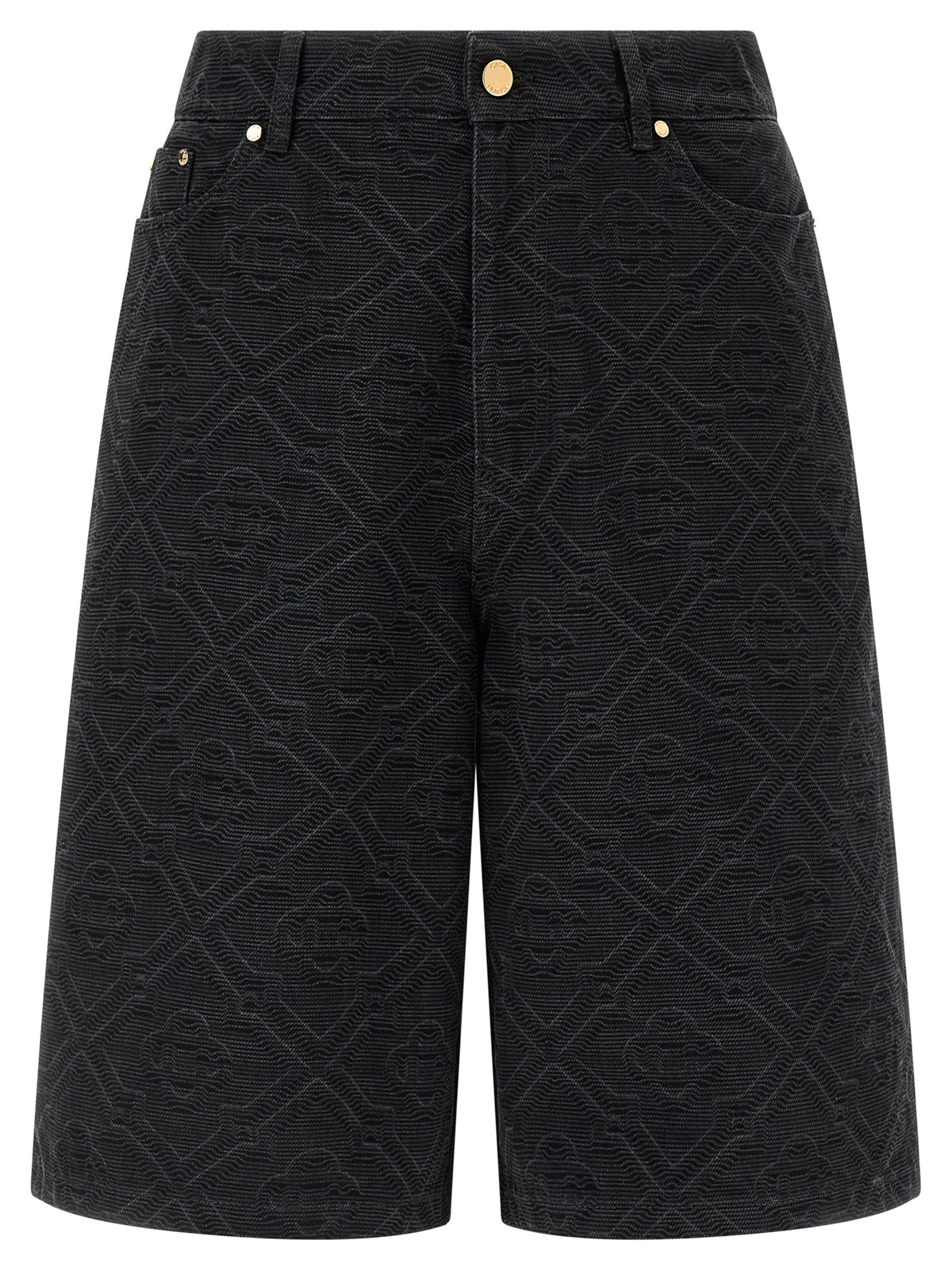 Casablanca Black Cotton Bermuda Shorts