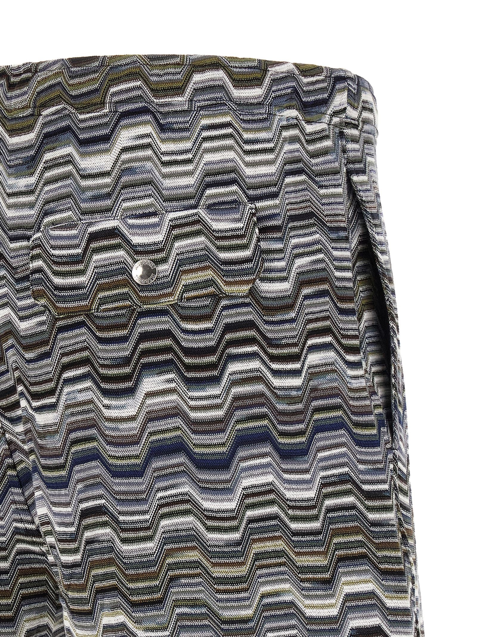 Missoni Bicolor Cotton Bermuda Shorts