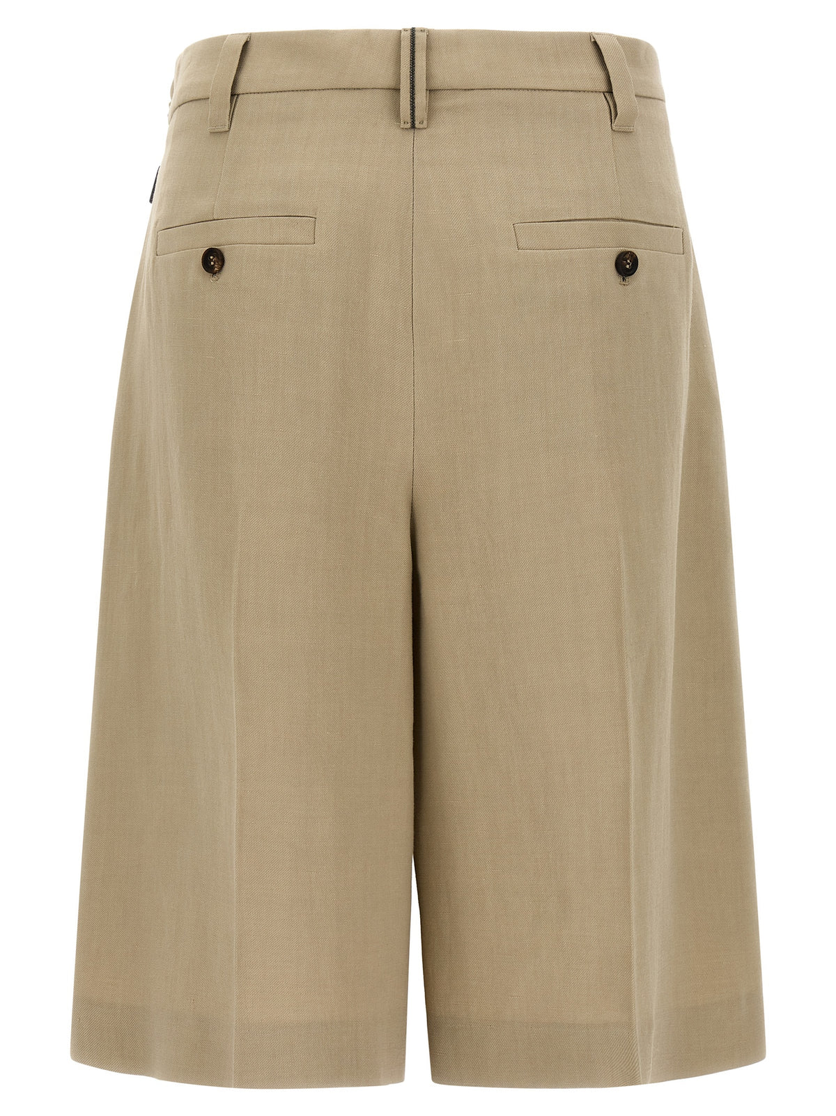 Brunello Cucinelli Beige Viscose Bermuda Shorts