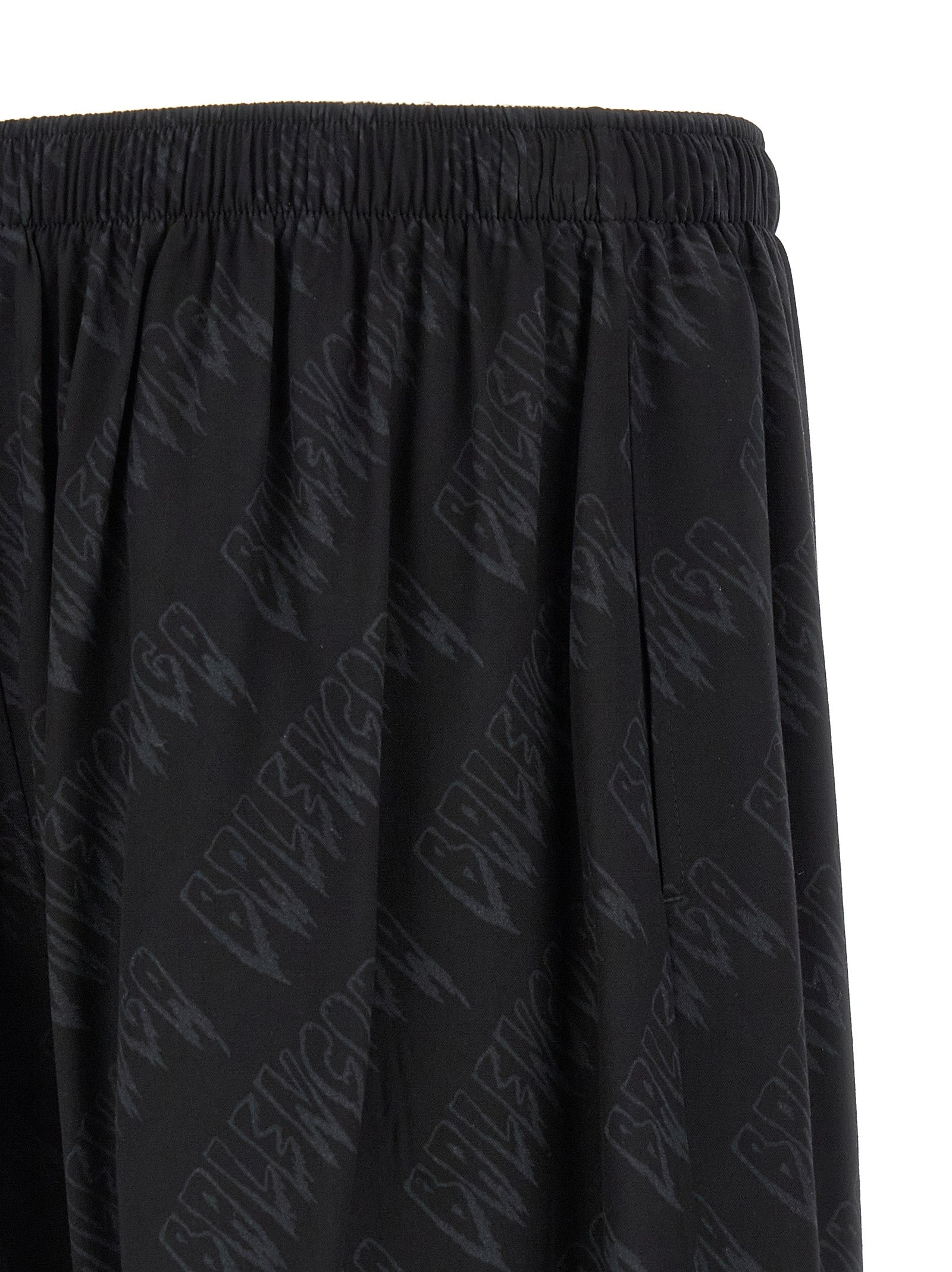 Balenciaga Black Viscose Bermuda Shorts
