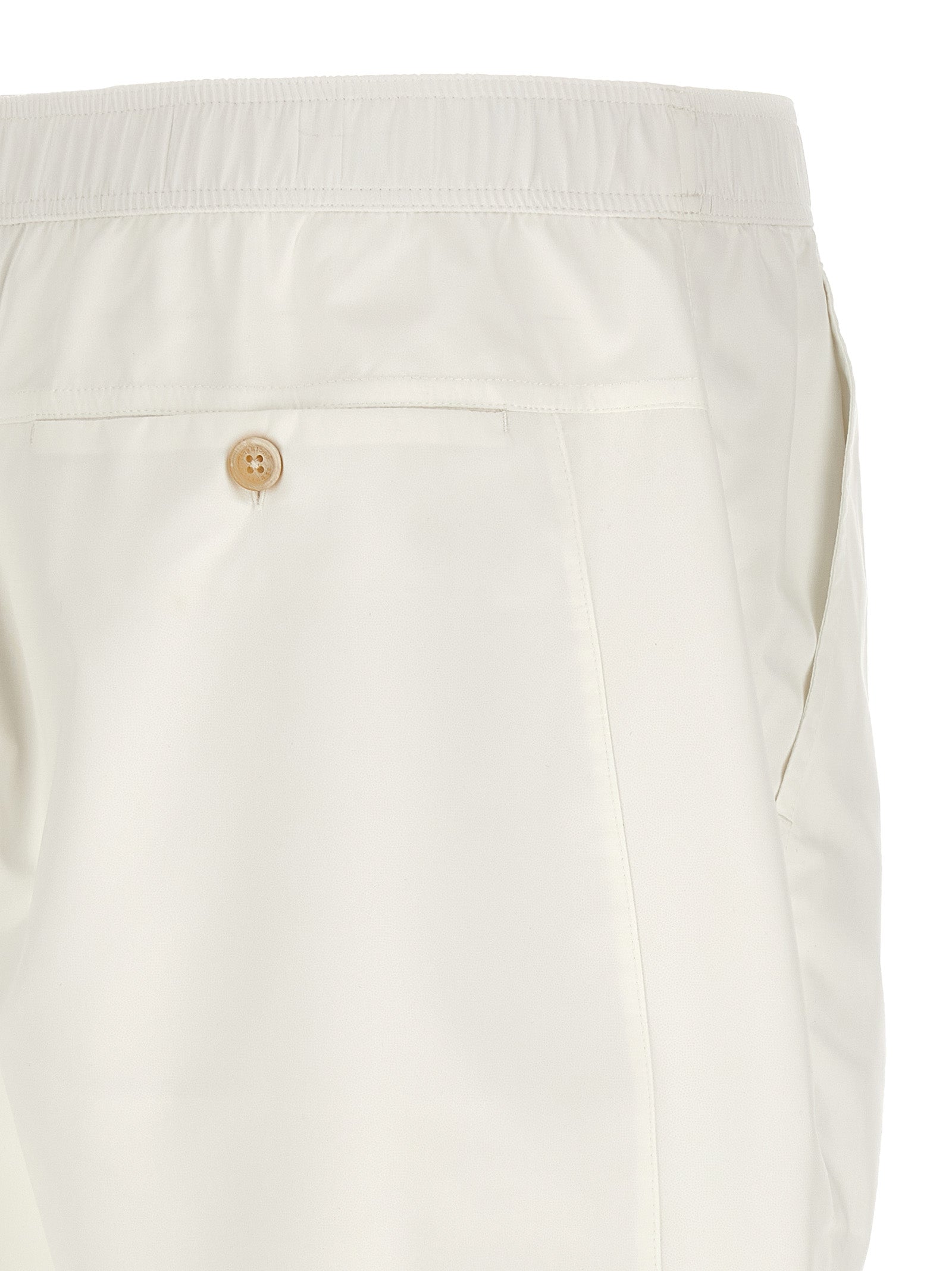 Brunello Cucinelli White Polyester Bermuda Shorts
