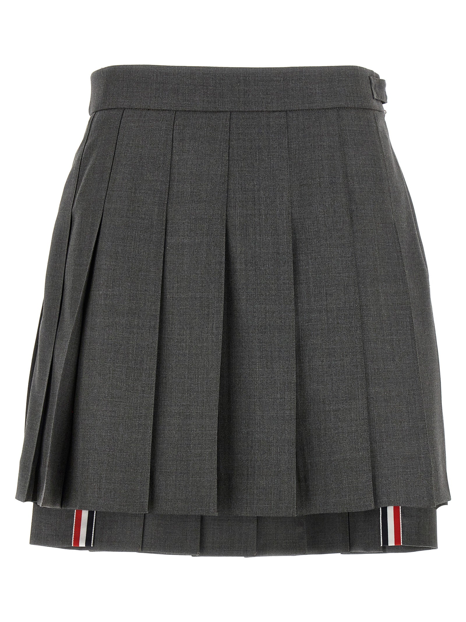 Thom Browne Gray Wool Long Skirt